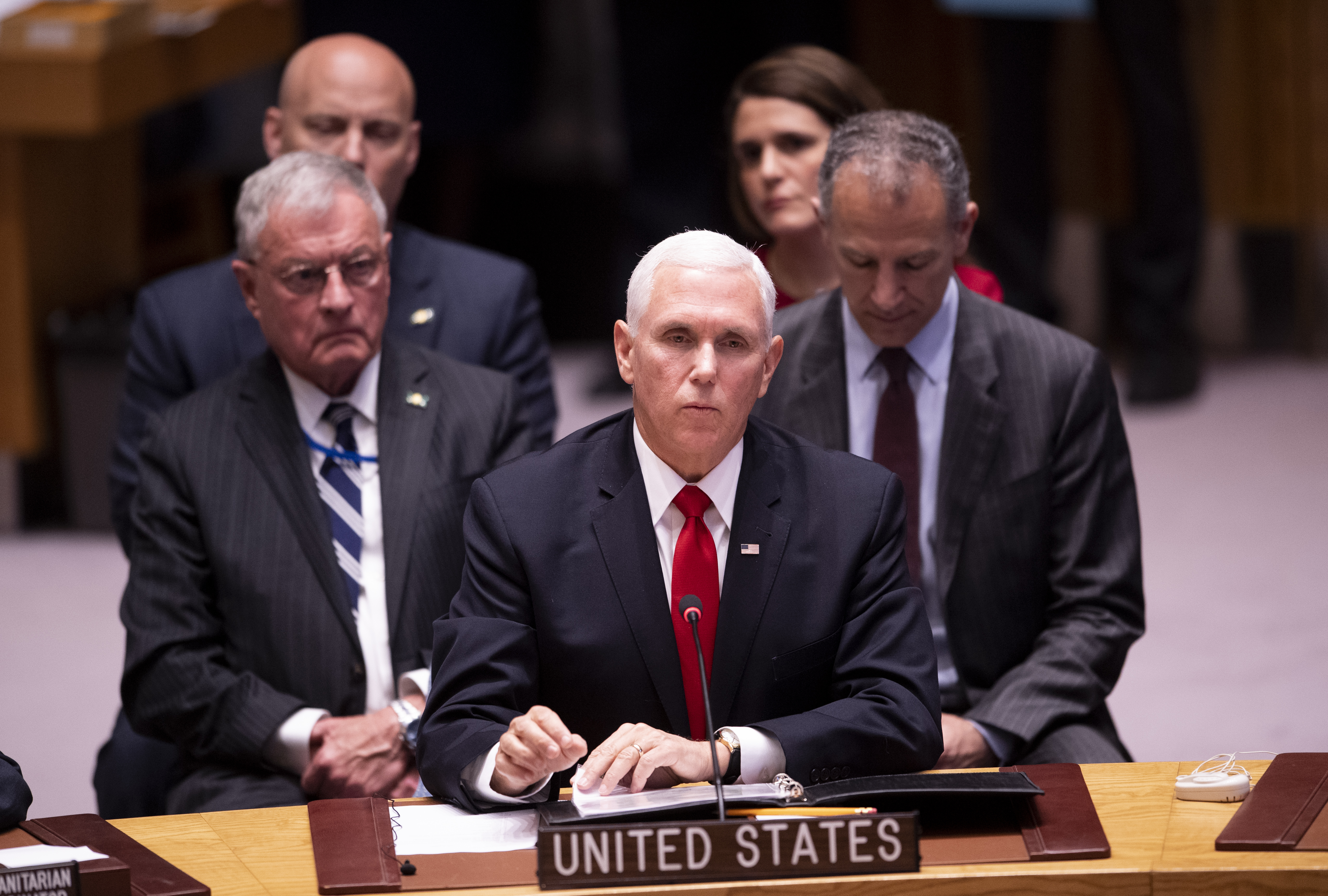 Mike Pence pide a la ONU reconocer a Juan Guaidó como presidente de Venezuela