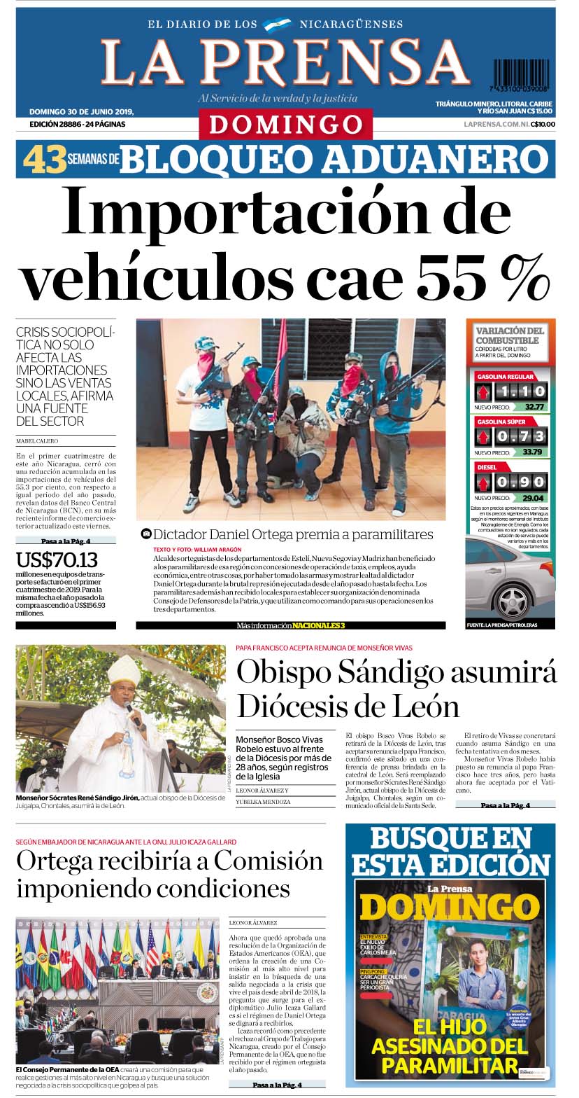 Portada impresa 30-6-2019