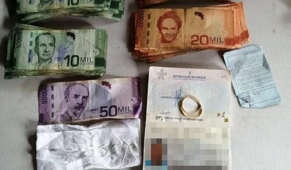Nicaragüense detenido con dinero de dudosa procedencia en frontera tica