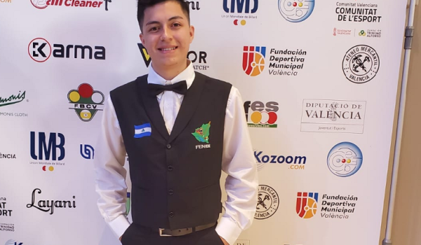 Nicaragüense Percy Martínez con buen paso en el Mundial de Billar a Tres Bandas Junior en Valencia