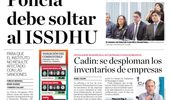 Portada impresa 7-3-2020