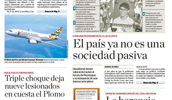 Portada impresa 18-04-2020