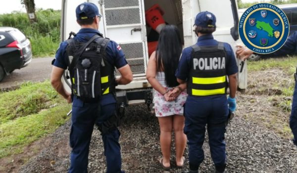 Detienen a supuesta traficante de drogas nicaragüense en Costa Rica