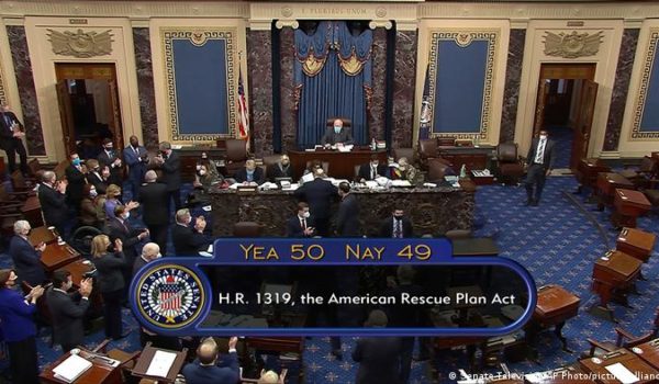 El Senado estadounidense aprueba plan de estímulo contra la pandemia