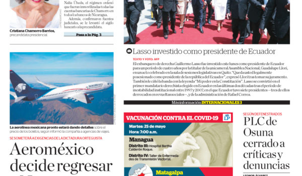 Portada impresa 25-05-2021