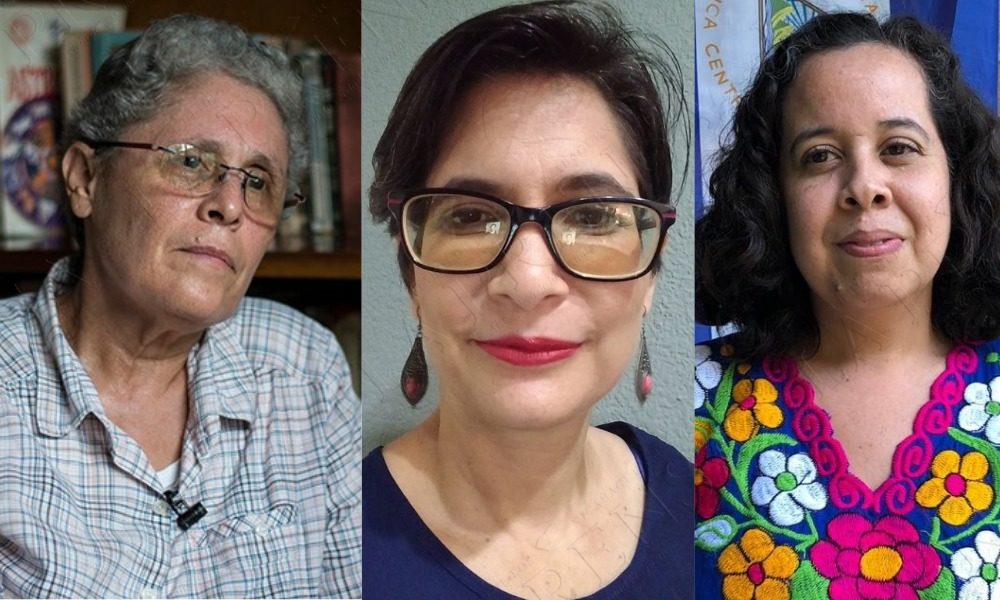 Las tres opositoras arrestadas por la Policía: Dora María Téllez, Ana Margarita Vijil y Suyén Barahona. LA PRENSA