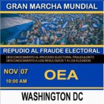 Nicas en el exilio organizan marcha mundial «Repudio al fraude electoral»