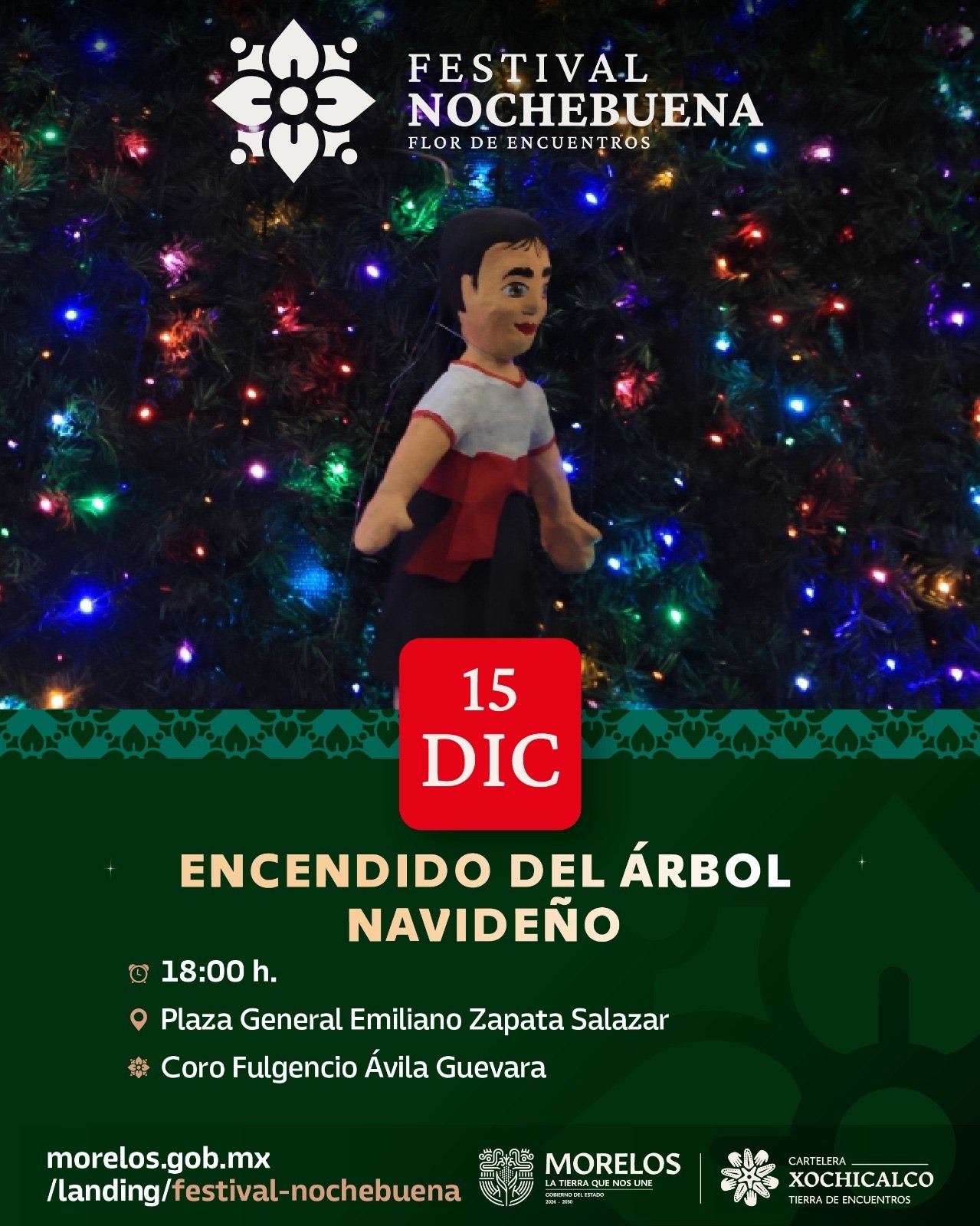 REALIZARÁ GOBIERNO DE MORELOS ENCENDIDO DEL ÁRBOL DE NAVIDAD EL PRÓXIMO 15 DE DICIEMBRE