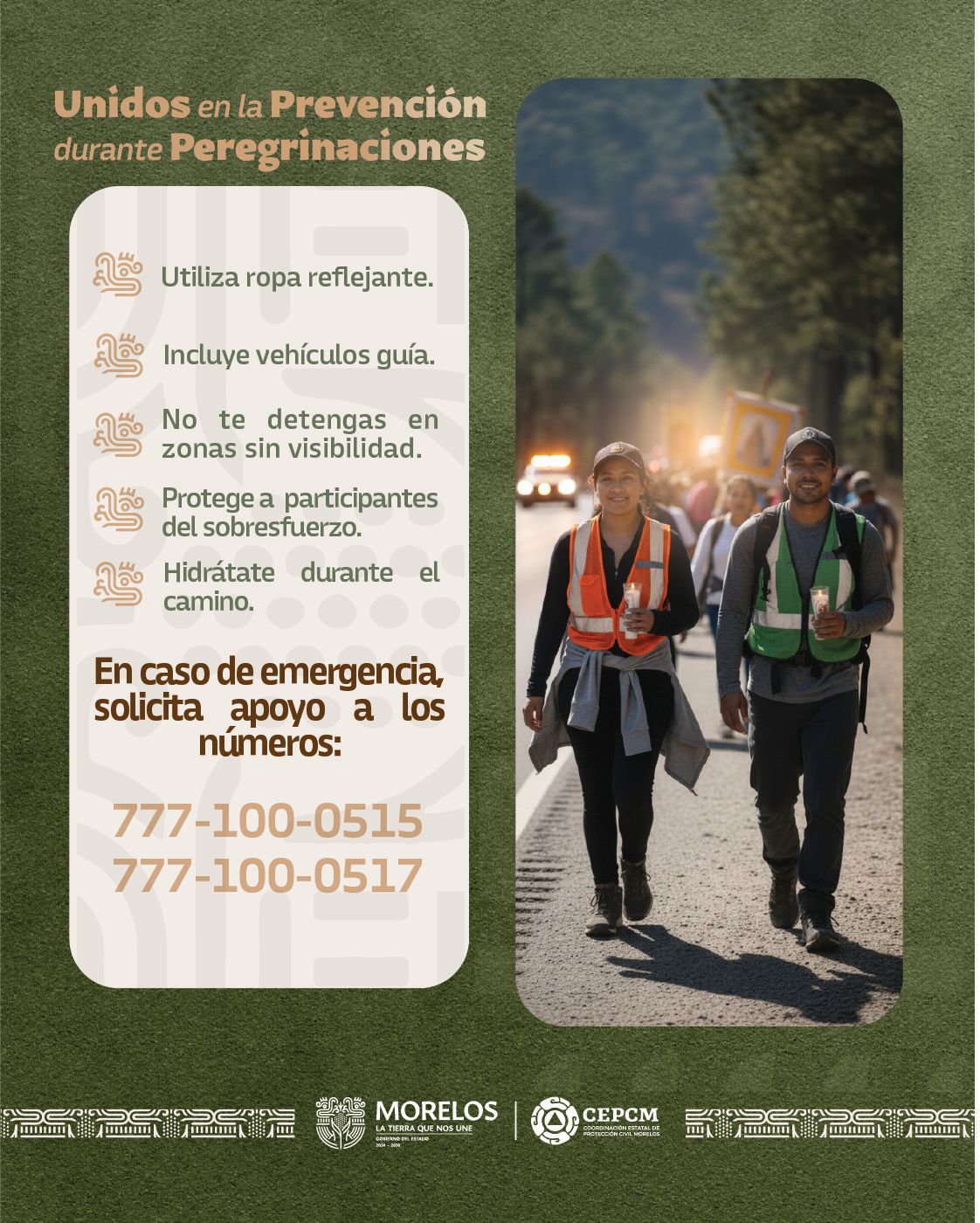 REITERA CEPCM LLAMADO A REFORZAR MEDIDAS PREVENTIVAS DURANTE PEREGRINACIONES