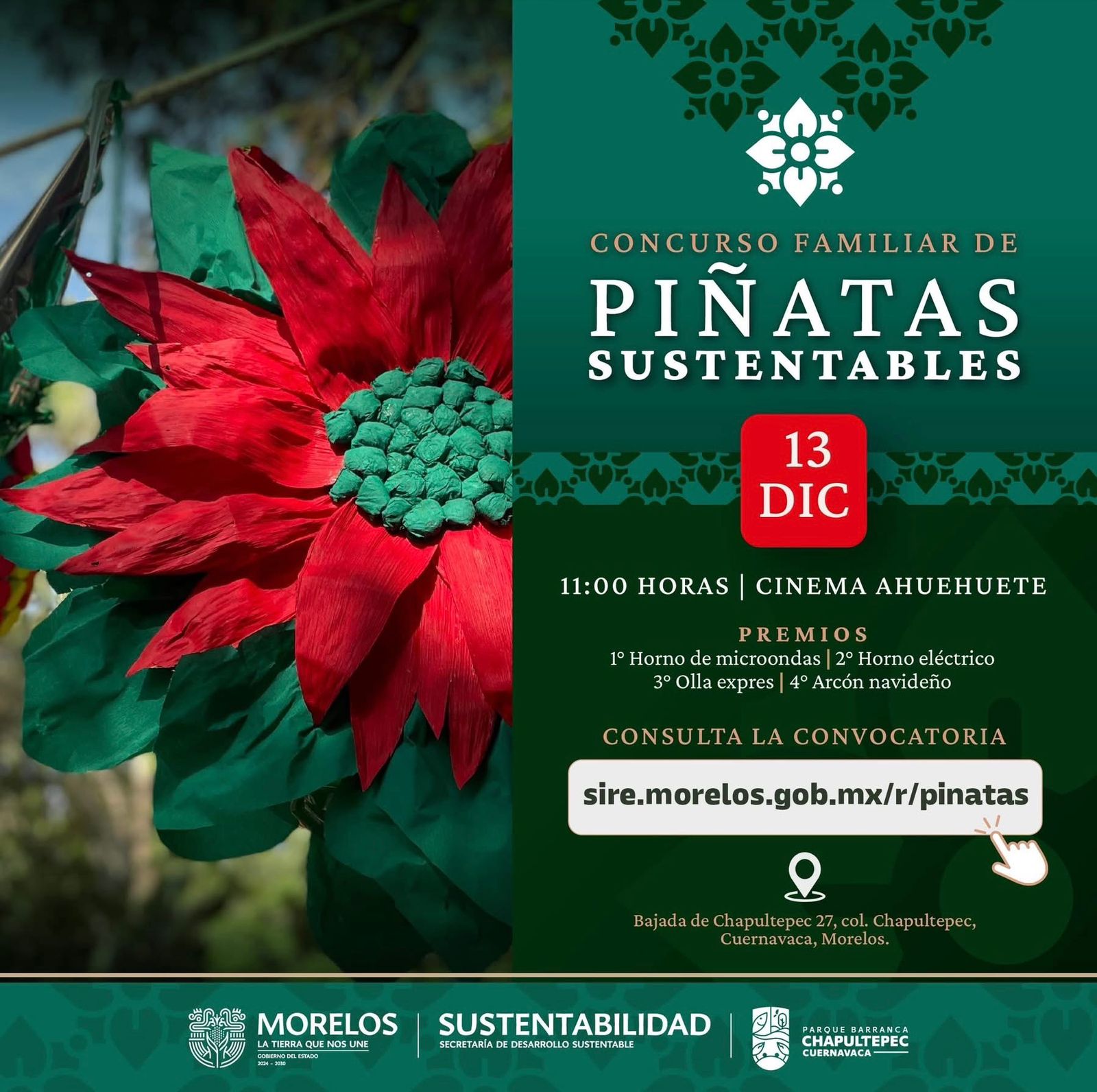 INVITA DESARROLLO SUSTENTABLE AL SEGUNDO FIN DE SEMANA DEL FESTIVAL DE LA NOCHEBUENA EN BARRANCA DE CHAPULTEPEC