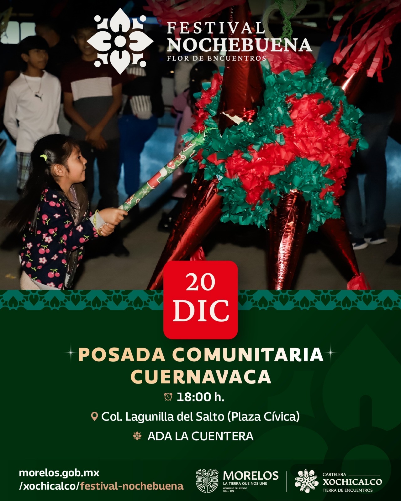 INVITA GOBIERNO DE MORELOS A POSADAS COMUNITARIAS EN MUNICIPIOS COMO PARTE DEL FESTIVAL NOCHEBUENA 2025