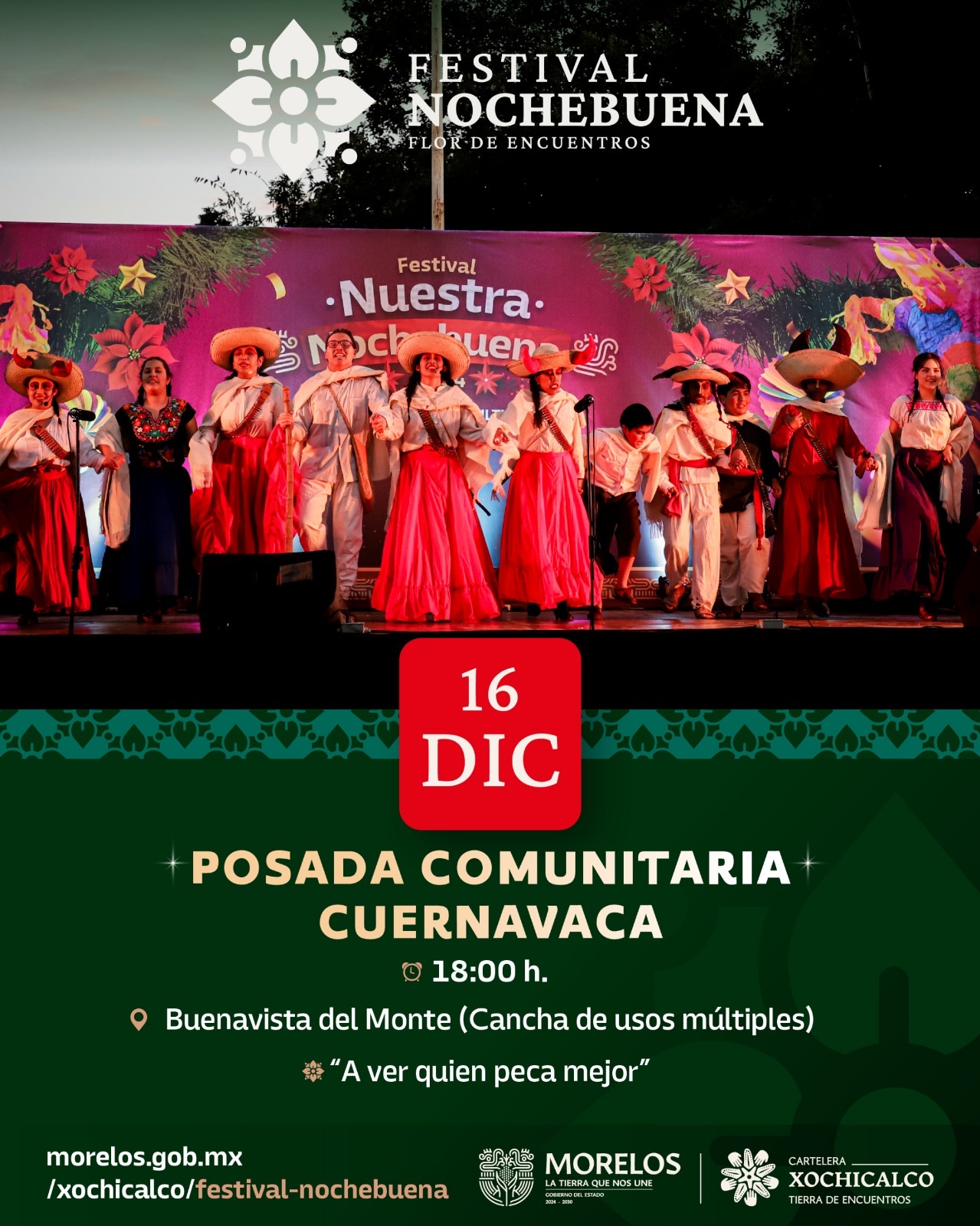 INVITA GOBIERNO DE MORELOS A POSADAS COMUNITARIAS EN MUNICIPIOS COMO PARTE DEL FESTIVAL NOCHEBUENA 2025