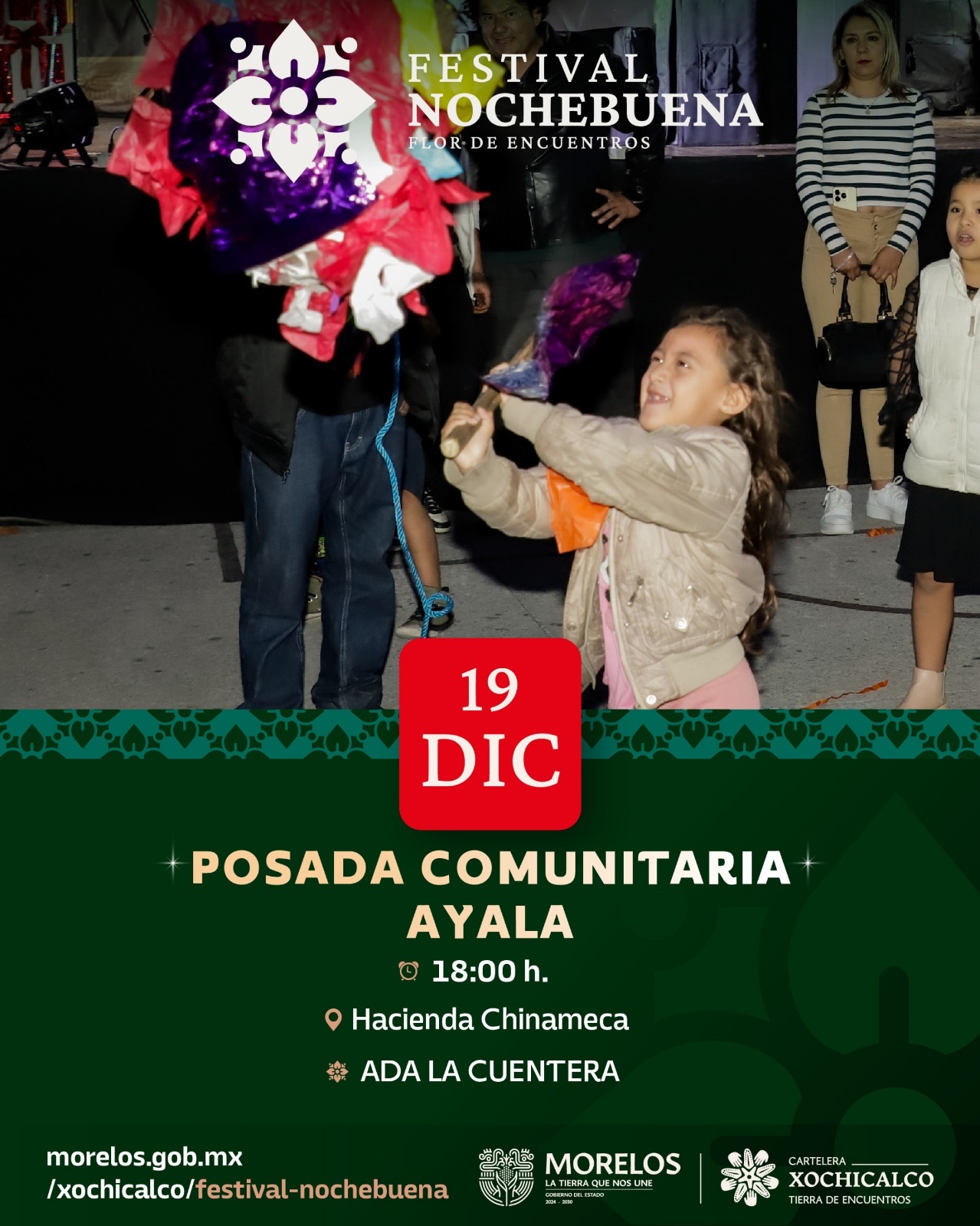 INVITA GOBIERNO DE MORELOS A POSADAS COMUNITARIAS EN MUNICIPIOS COMO PARTE DEL FESTIVAL NOCHEBUENA 2025