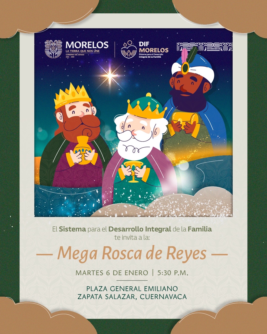 INVITA SEDIF MORELOS A COMPARTIR CONVIVENCIA FAMILIAR CON MEGA ROSCA DE REYES EN CUERNAVACA