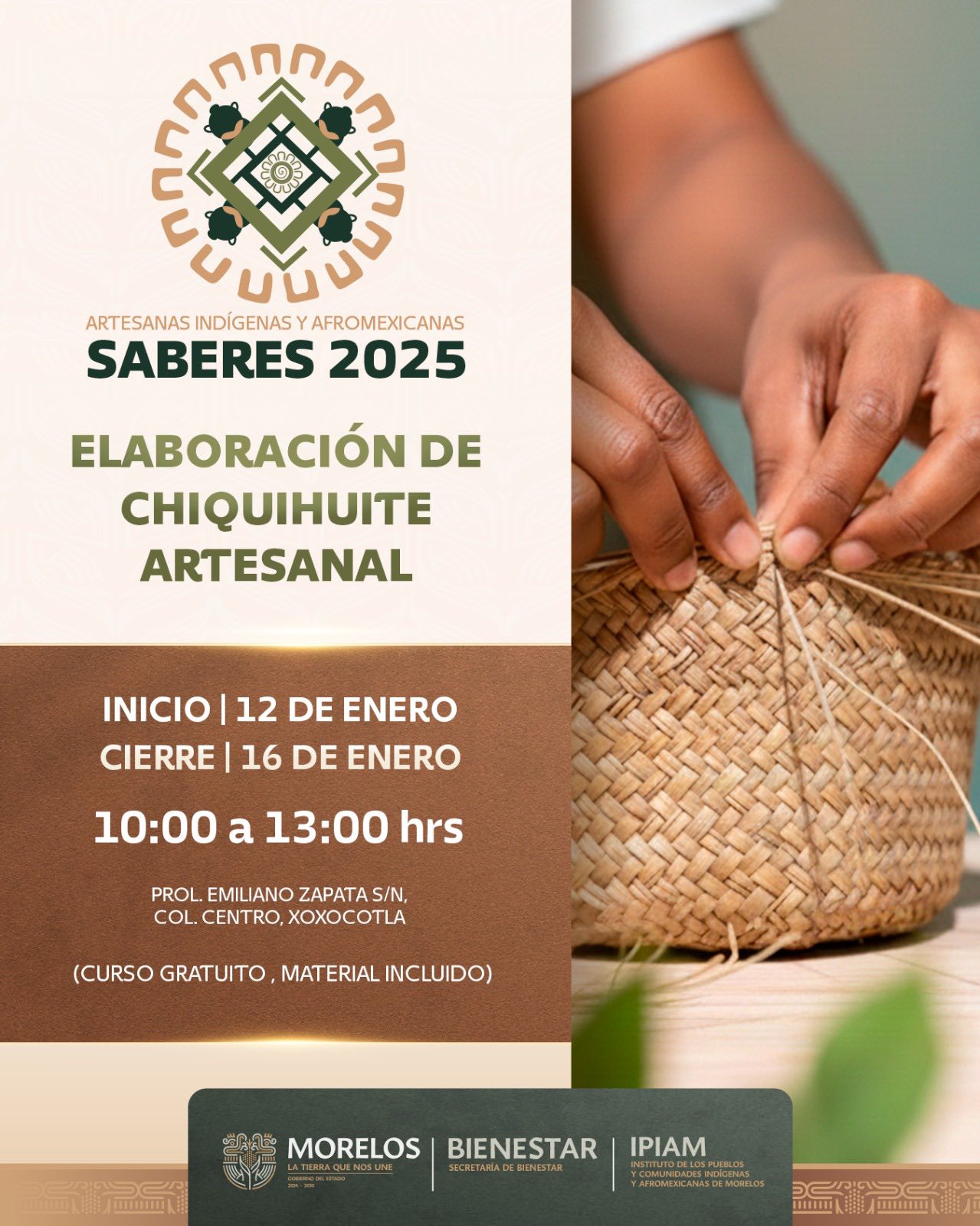 INICIA IPIAM TALLERES PARA PRESERVAR EL LEGADO CULTURAL DE LAS MUJERES ARTESANAS