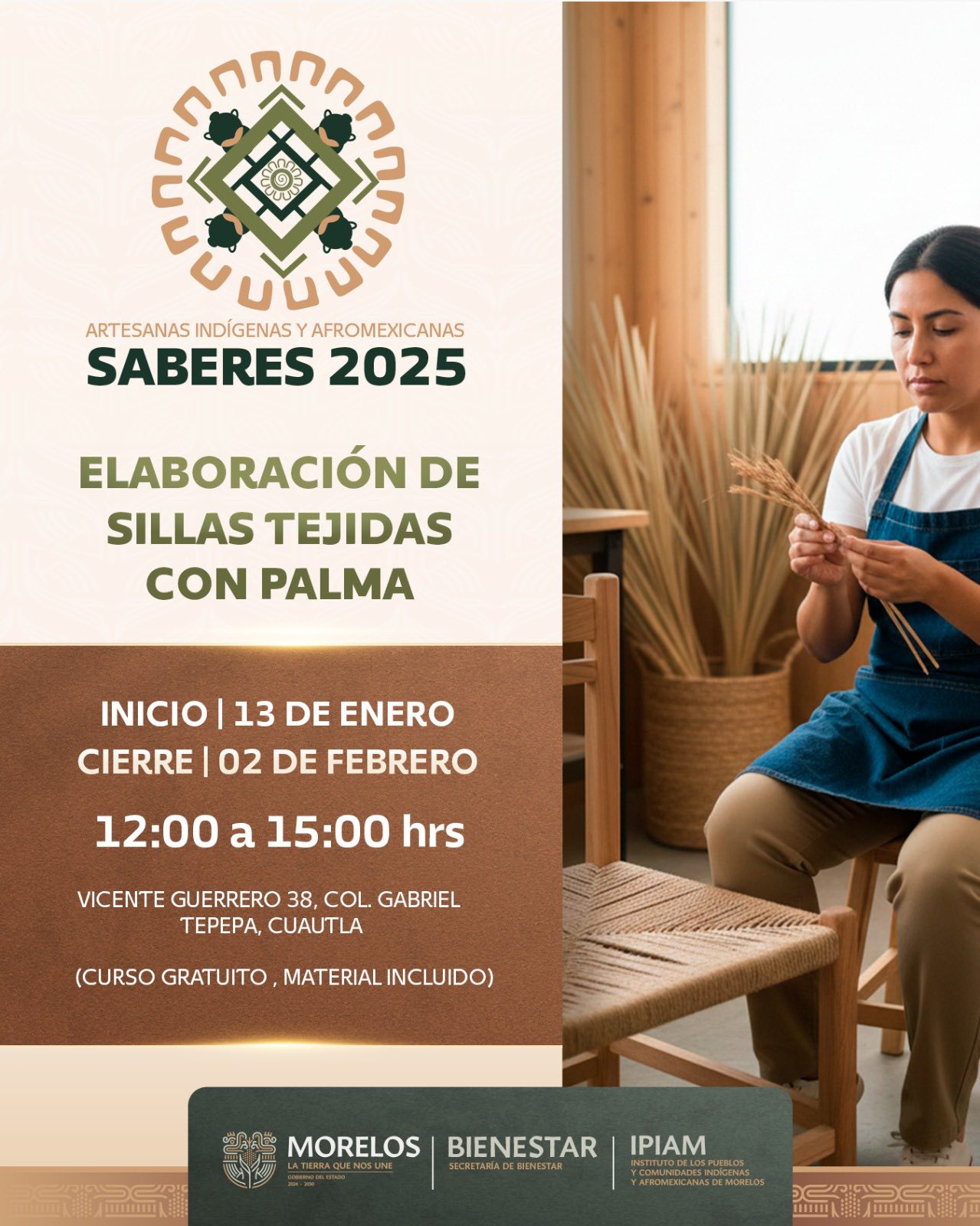 INICIA IPIAM TALLERES PARA PRESERVAR EL LEGADO CULTURAL DE LAS MUJERES ARTESANAS