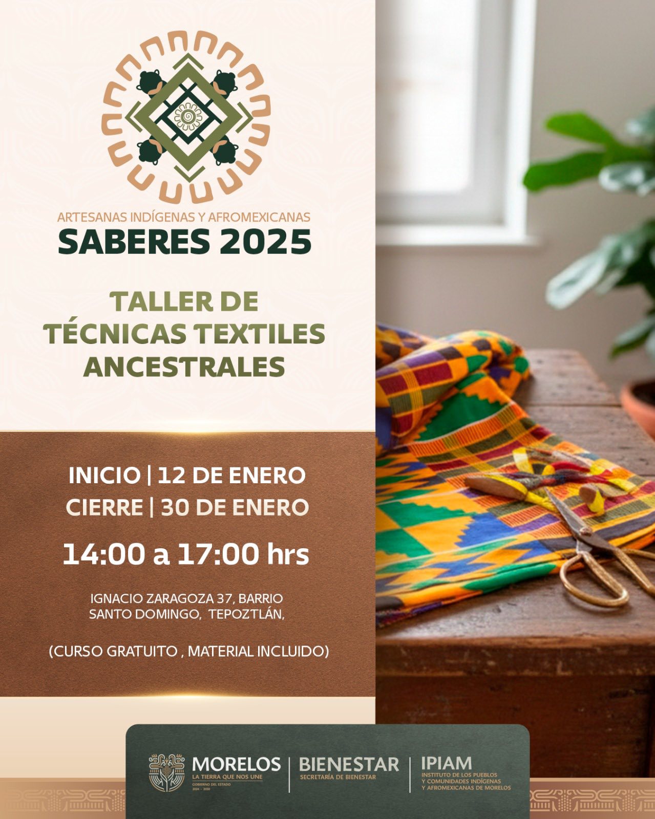 INICIA IPIAM TALLERES PARA PRESERVAR EL LEGADO CULTURAL DE LAS MUJERES ARTESANAS