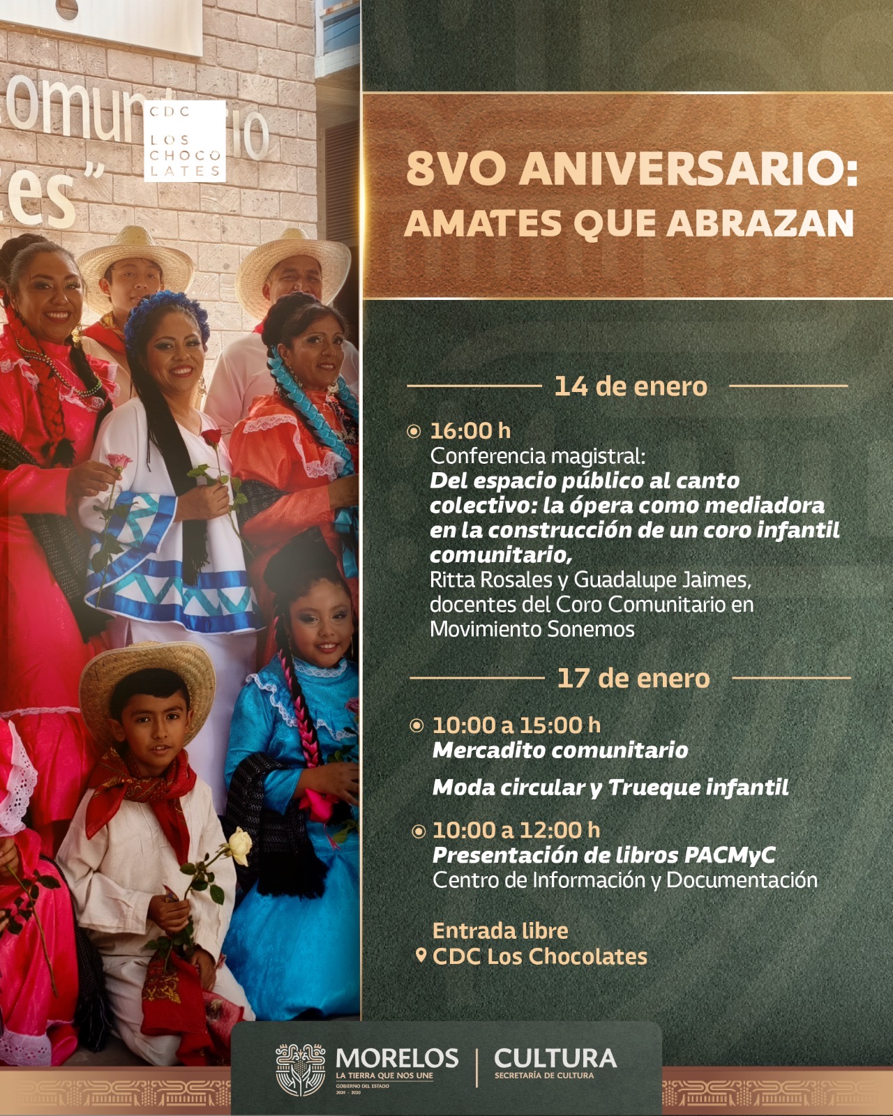 CONMEMORARÁN 8VO ANIVERSARIO DE “LOS CHOCOLATES” CON ACTIVIDADES ARTÍSTICAS Y MUSICALES