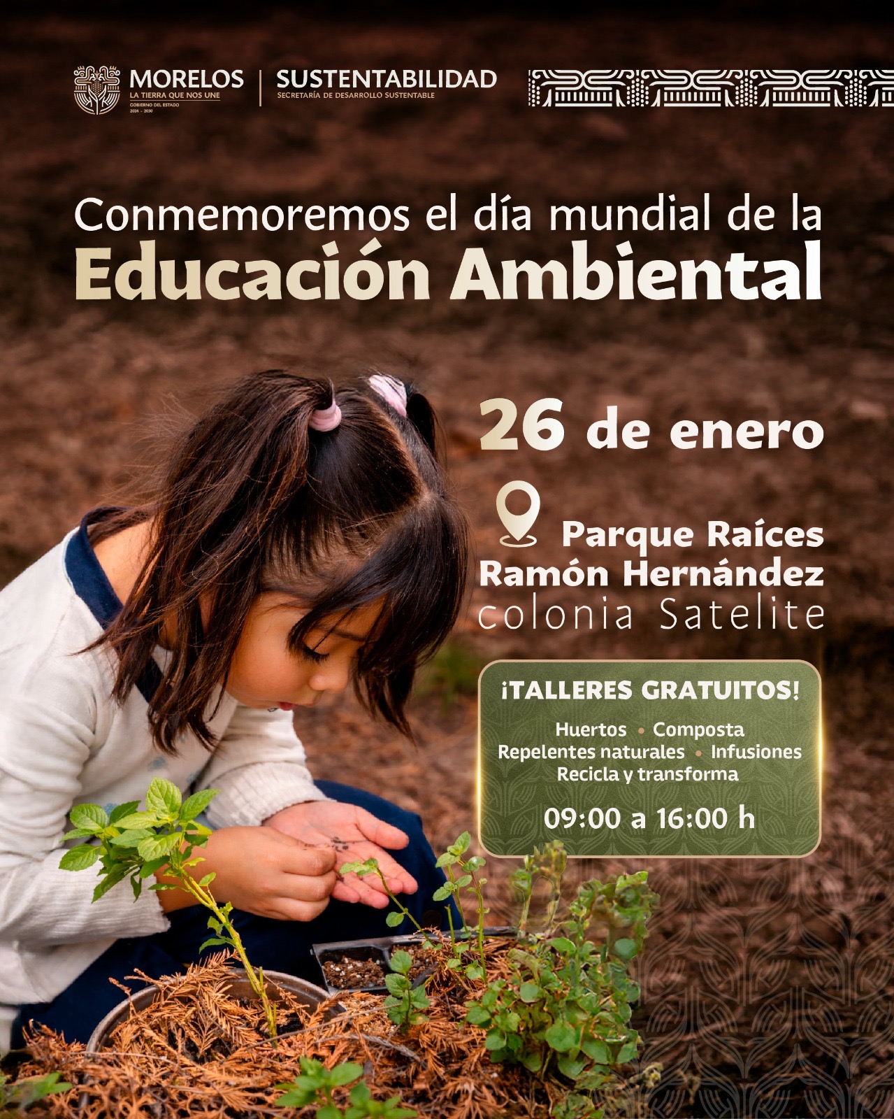 INVITA SDS A CELEBRAR EL DÍA MUNDIAL DE LA EDUCACIÓN AMBIENTAL EN EL PARQUE RAMÓN HERNÁNDEZ NAVARRO