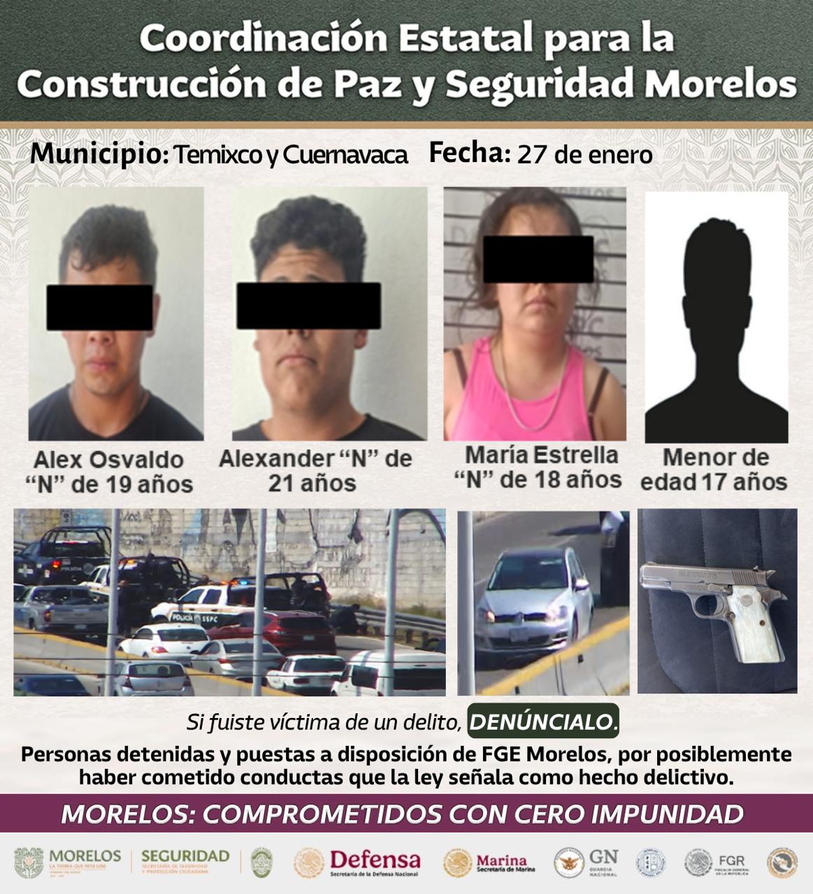 DETIENEN INTEGRANTES DE LA MESA DE COORDINACIÓN ESTATAL PARA LA CONSTRUCCIÓN DE PAZ Y SEGURIDAD A 23 GENERADORES DE VIOLENCIA