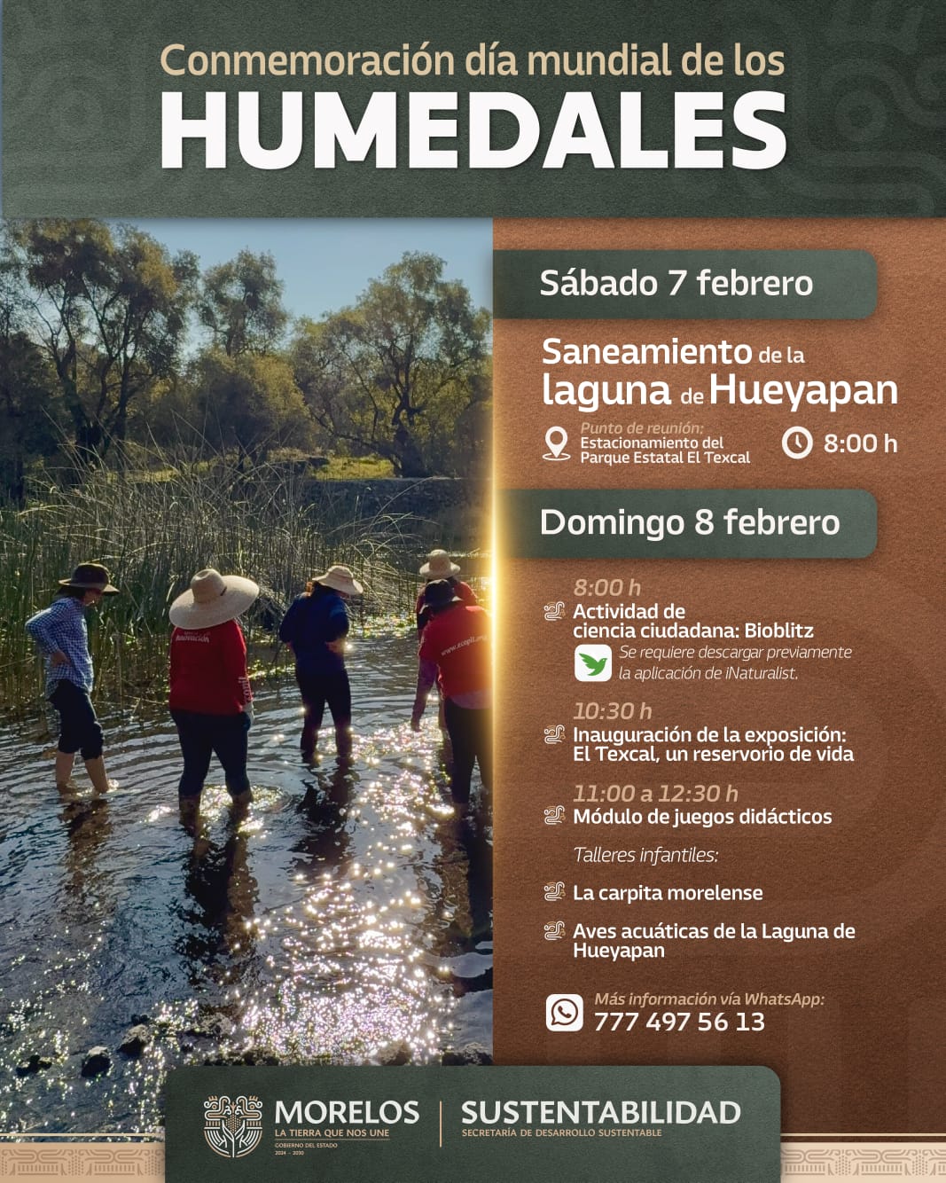 INVITA SECRETARÍA DE DESARROLLO SUSTENTABLE A CONMEMORACIÓN DEL DÍA MUNDIAL DE LOS HUMEDALES EN EL TEXCAL