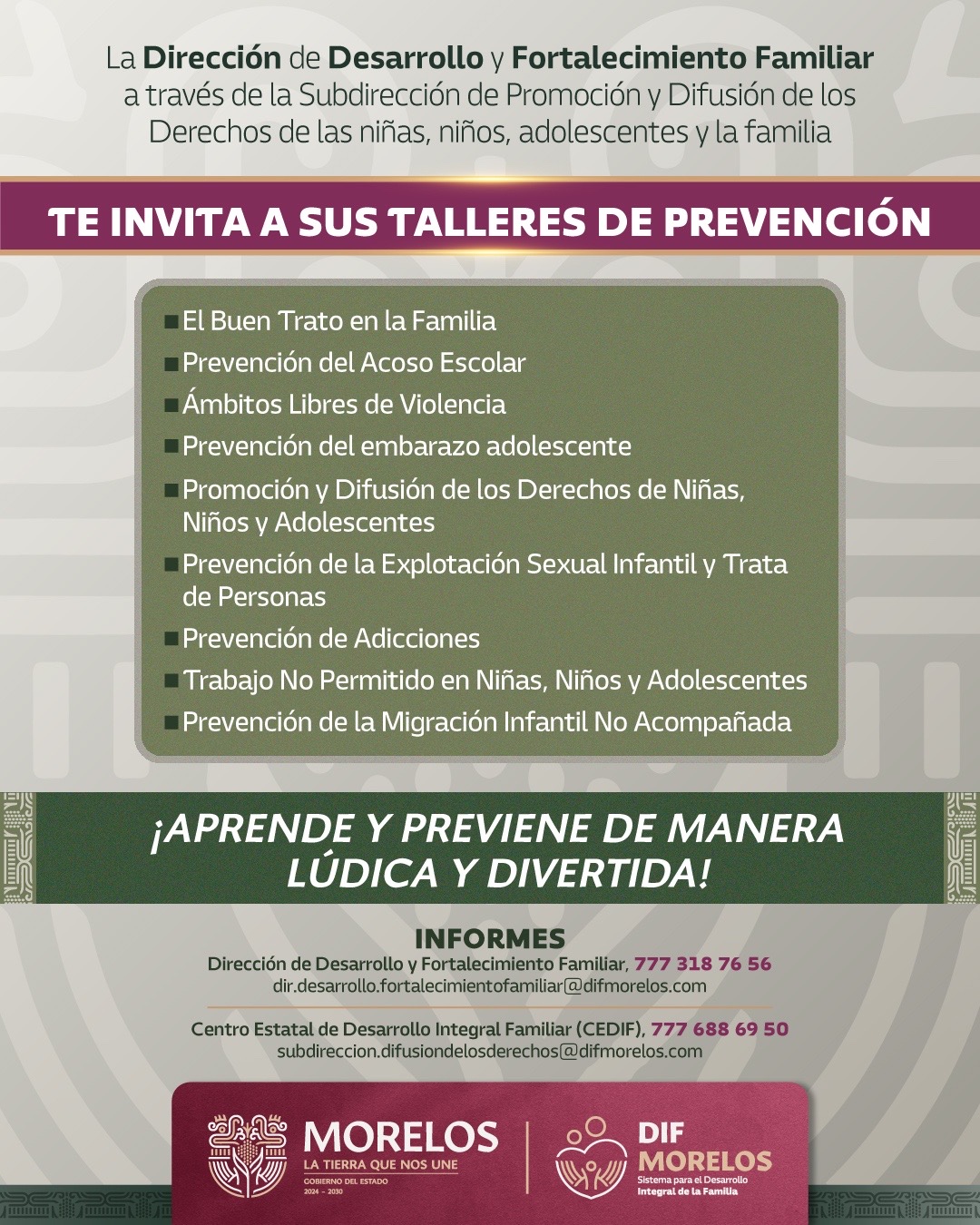 REFUERZA SEDIF LA PREVENCIÓN EN ESCUELAS CON TALLERES FORMATIVOS Y LÚDICOS