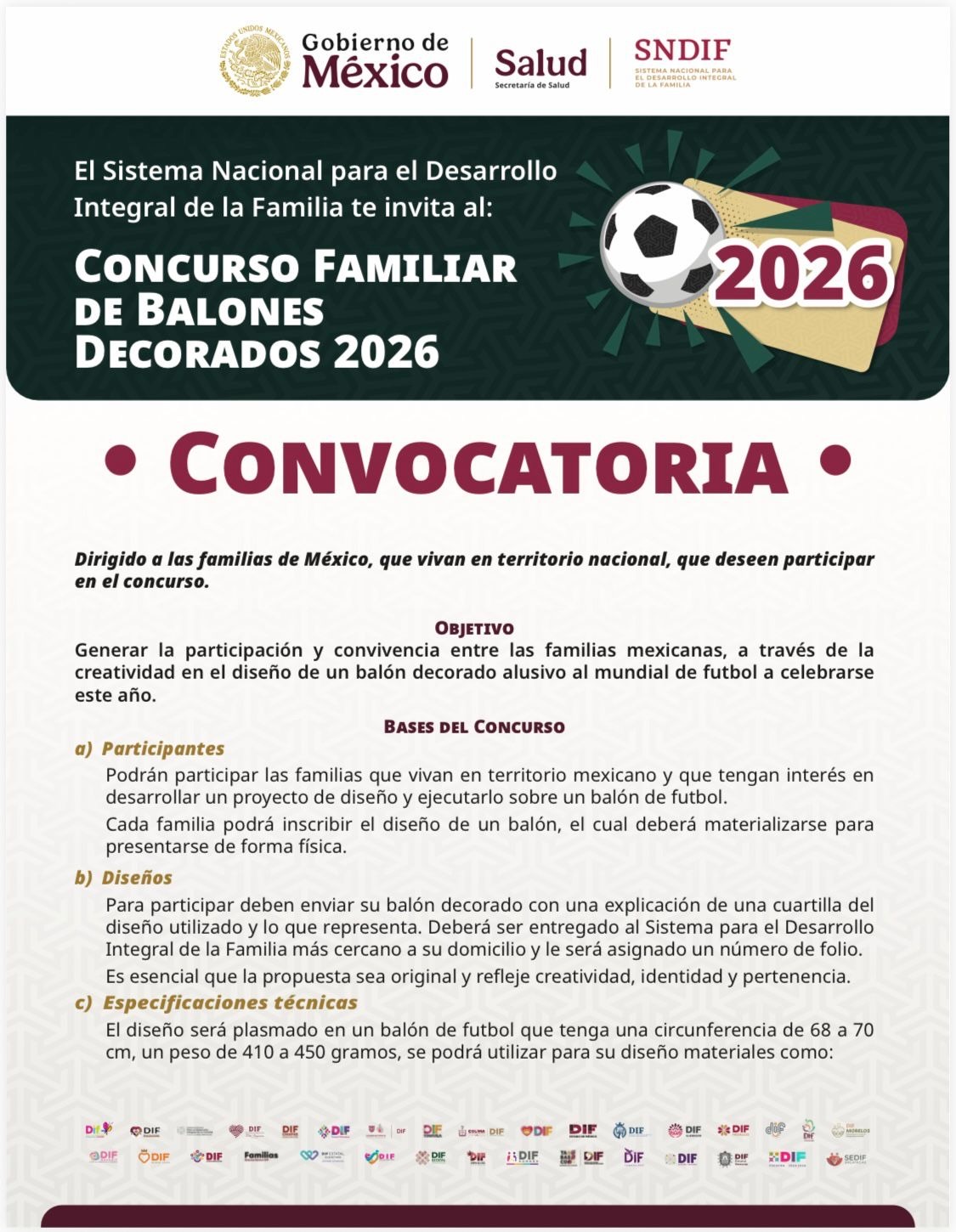 INVITA SEDIF A FAMILIAS A PARTICIPAR EN EL CONCURSO NACIONAL DE BALONES DECORADOS 2026