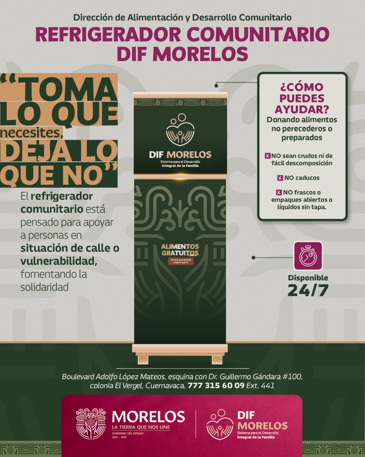 FORTALECE SEDIF MORELOS ALIMENTACIÓN SOLIDARIA CON EL PROYECTO REFRIGERADOR COMUNITARIO