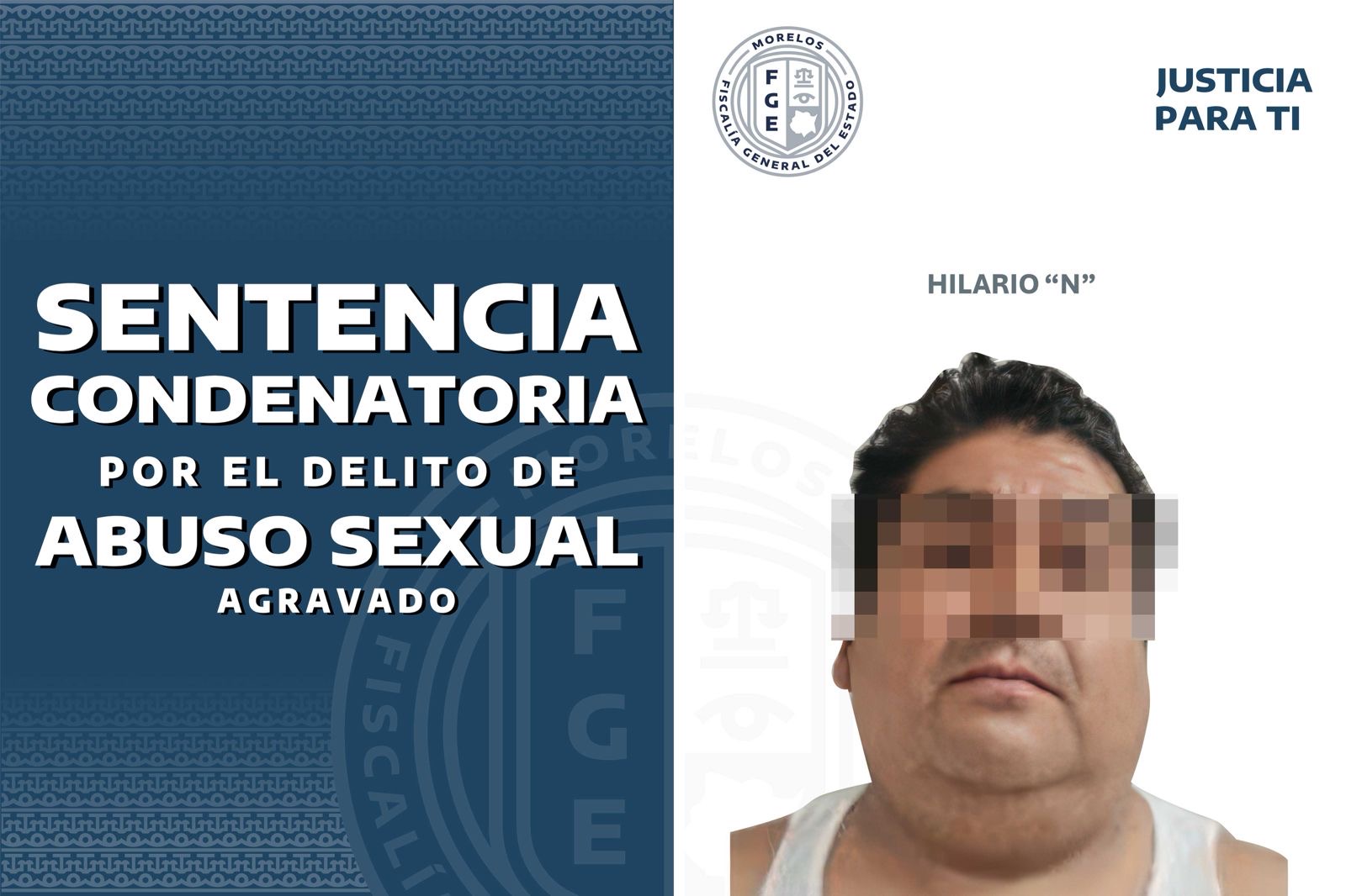 DAN SENTENCIA DE CINCO AÑOS Y CUATRO MESES DE PRISIÓN A UN HOMBRE POR ABUSO SEXUAL AGRAVADO EN CUAUTLA