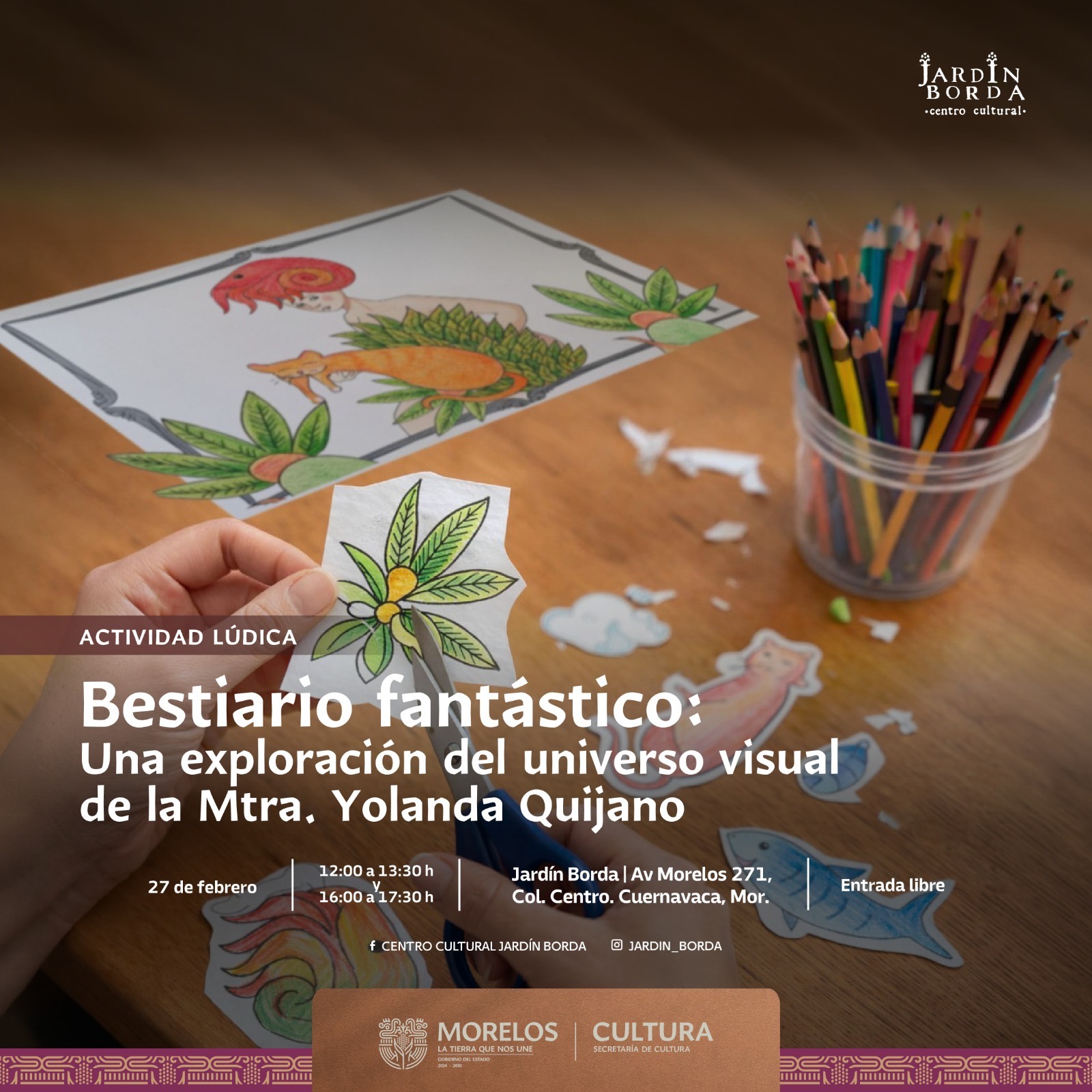 INVITA SECRETARÍA DE CULTURA A VIVIR “BESTIARIO FANTÁSTICO” EN EL CENTRO CULTURAL JARDÍN BORDA