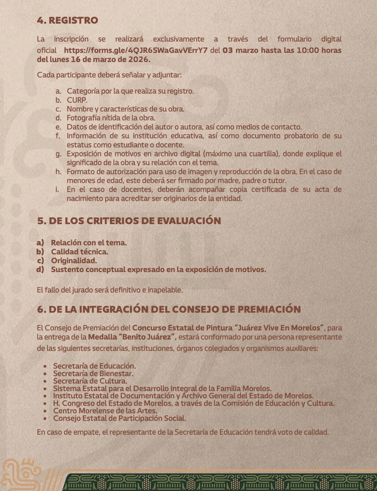 INVITA GOBIERNO DE MORELOS A ESTUDIANTES Y DOCENTES A PARTICIPAR EN EL CONCURSO ESTATAL DE PINTURA “JUÁREZ VIVE EN MORELOS”