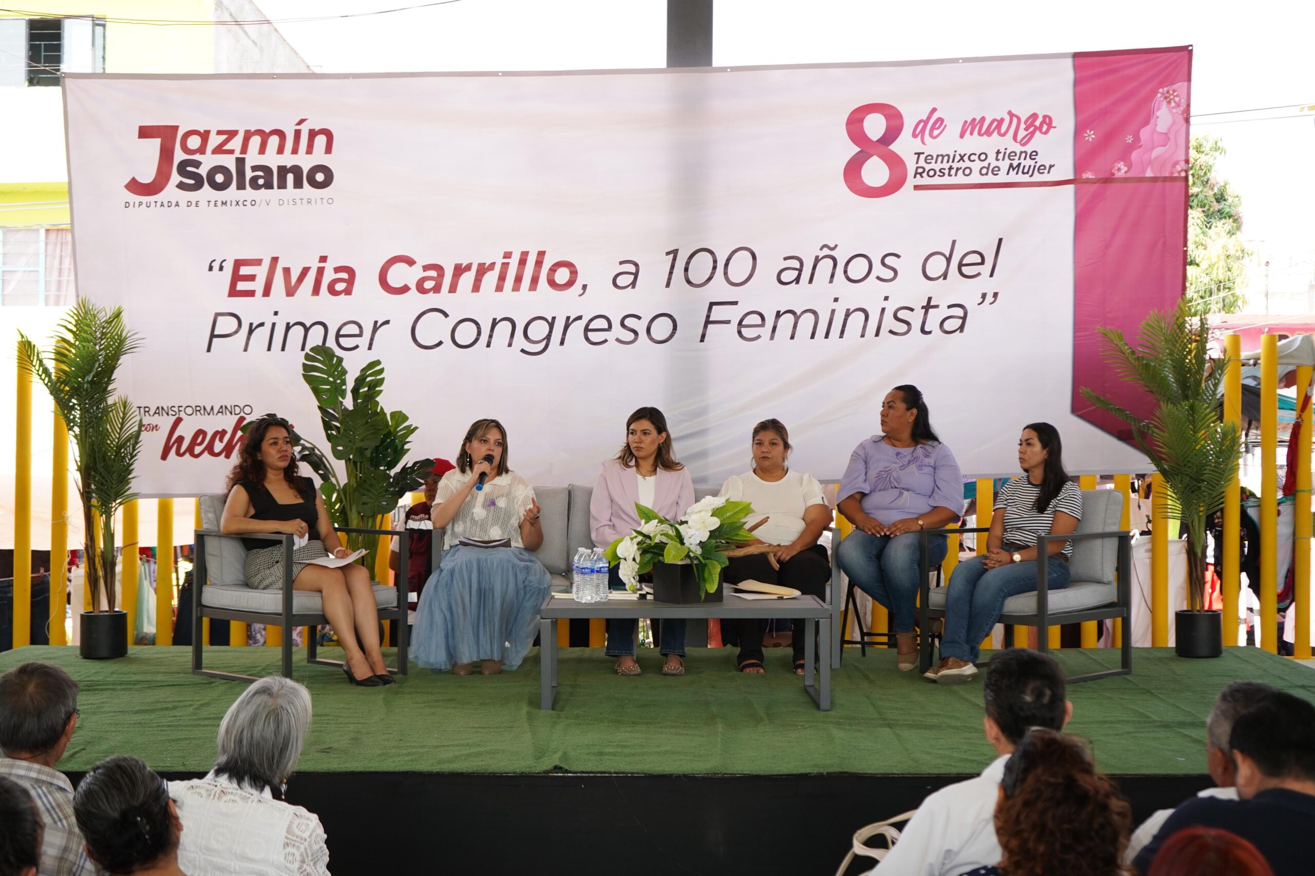 “Ni impunidad ni silencio”: Jazmín Solano alza la voz por las mujeres en el 8M ante más de mil asistentes en Temixco