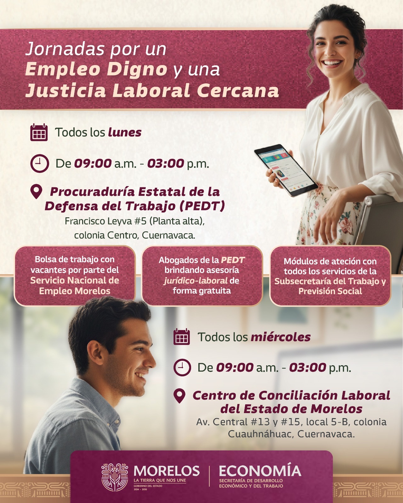 RETOMA GOBIERNO DE MORELOS ESTRATEGIA “POR UN EMPLEO DIGNO Y UNA JUSTICIA LABORAL CERCANA”