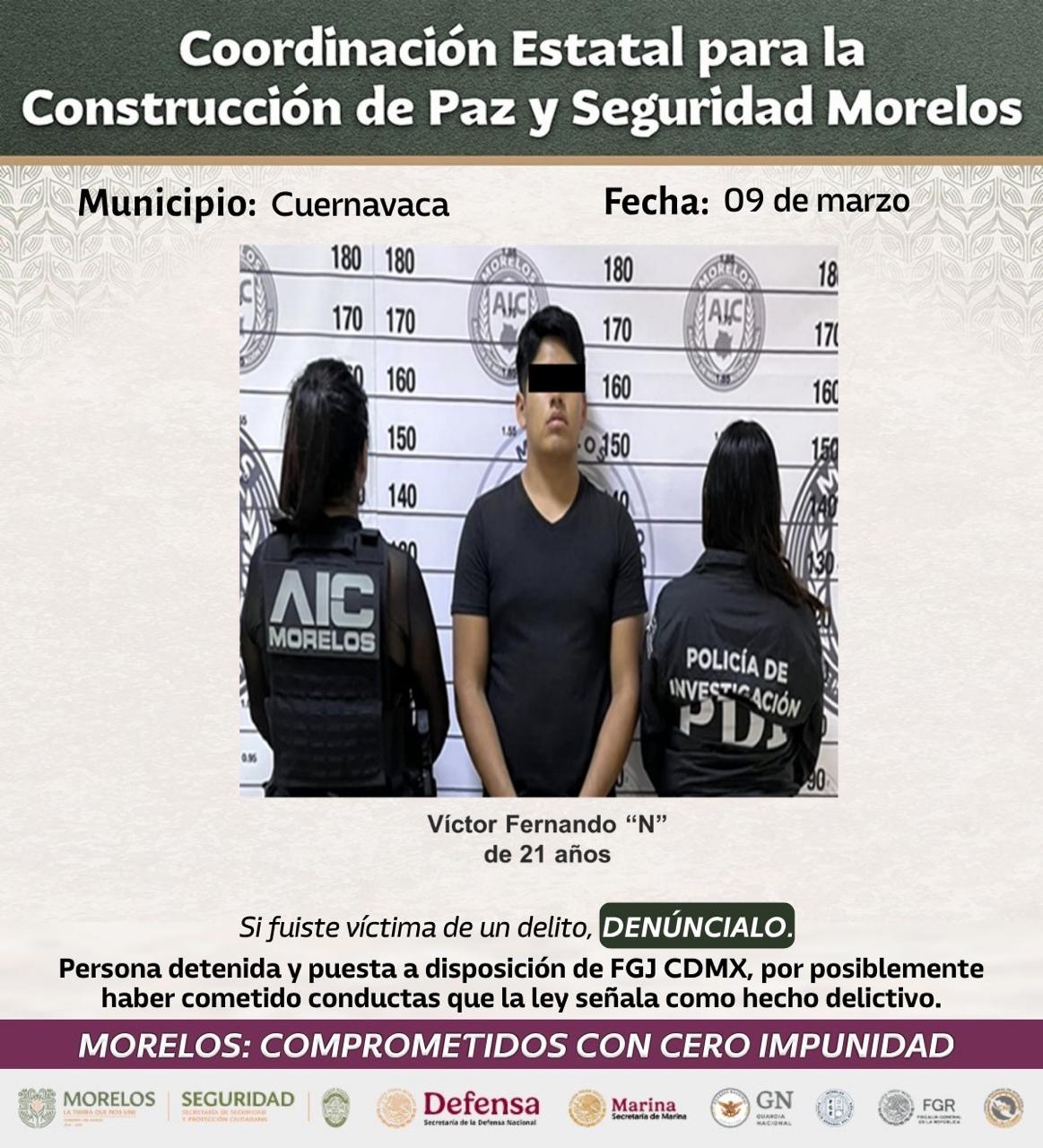 INFORMA SSPC DETENCIÓN DE 20 GENERADORES DE VIOLENCIA EN DIVERSAS ACCIONES DE COMBATE A LA DELINCUENCIA