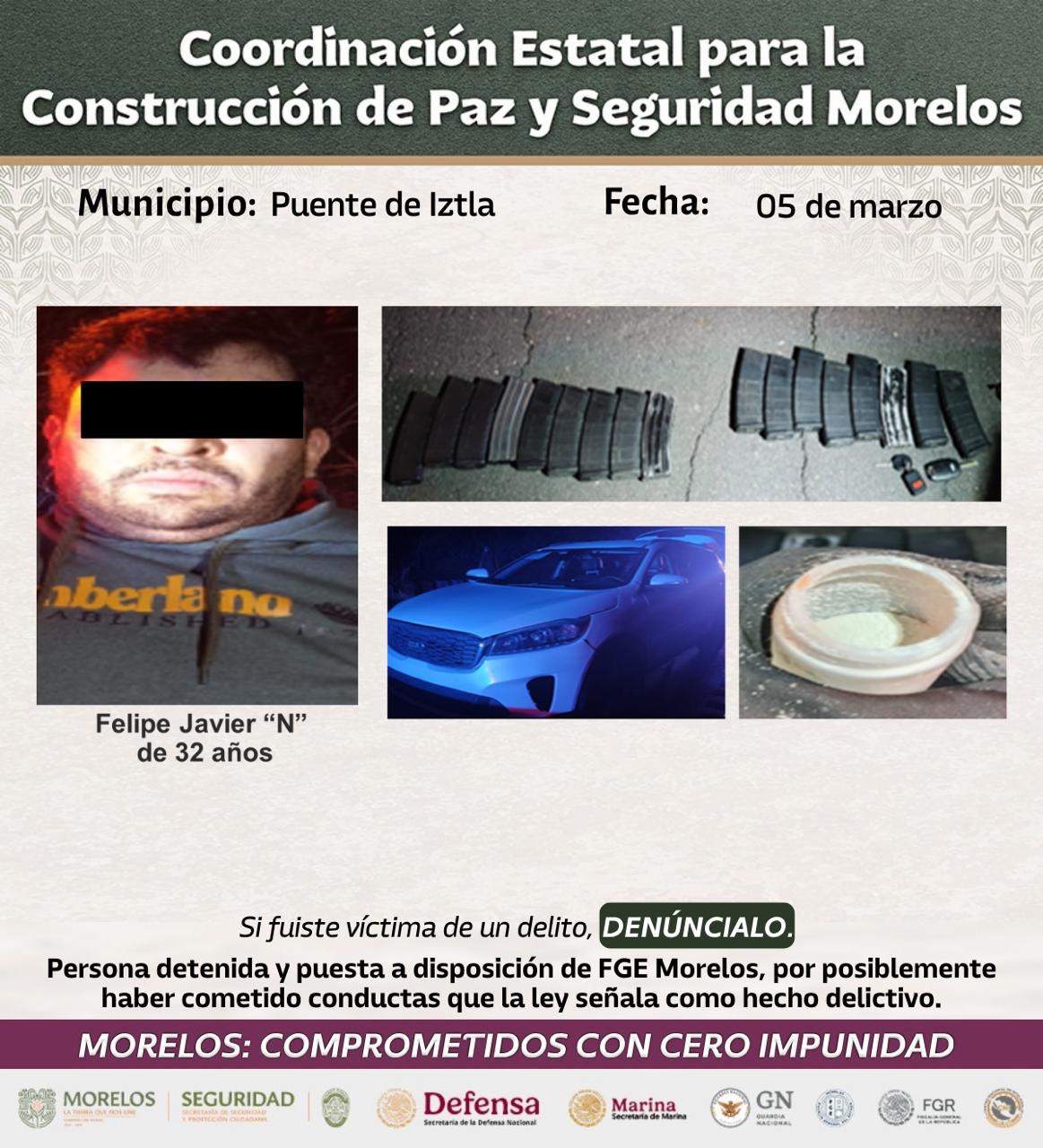 INFORMA SSPC DETENCIÓN DE 20 GENERADORES DE VIOLENCIA EN DIVERSAS ACCIONES DE COMBATE A LA DELINCUENCIA