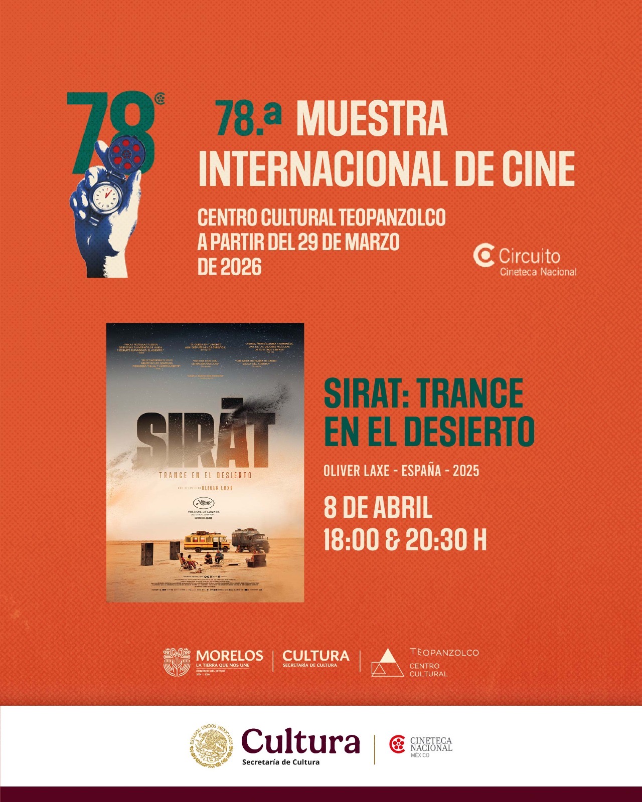 CONCLUYE MUESTRA DE LA CINETECA NACIONAL EN EL CENTRO CULTURAL TEOPANZOLCO