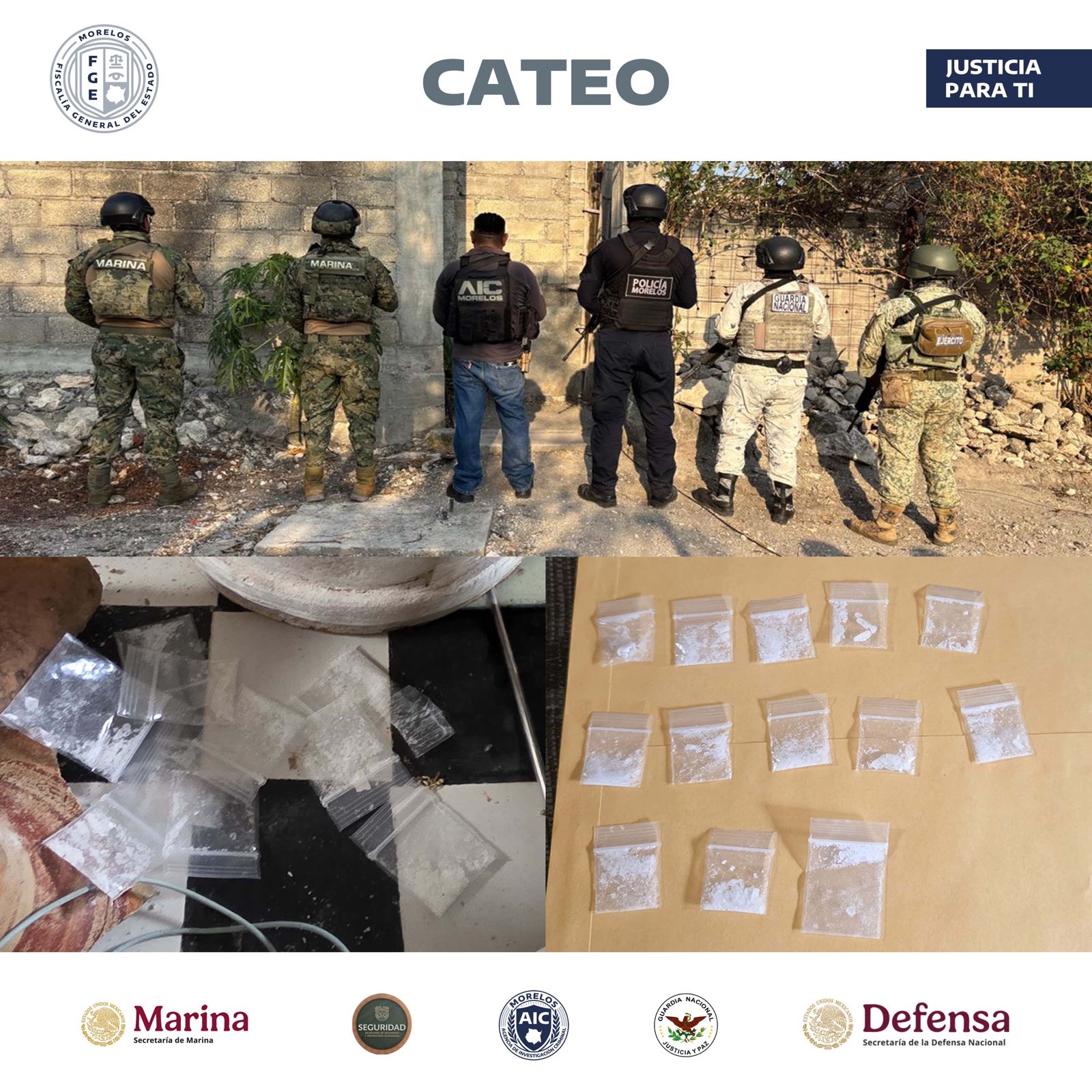 CATEAN UNA VIVIENDA, PRESUNTAMENTE USADA PARA LA VENTA DE NARCÓTICOS EN MIACATLÁN