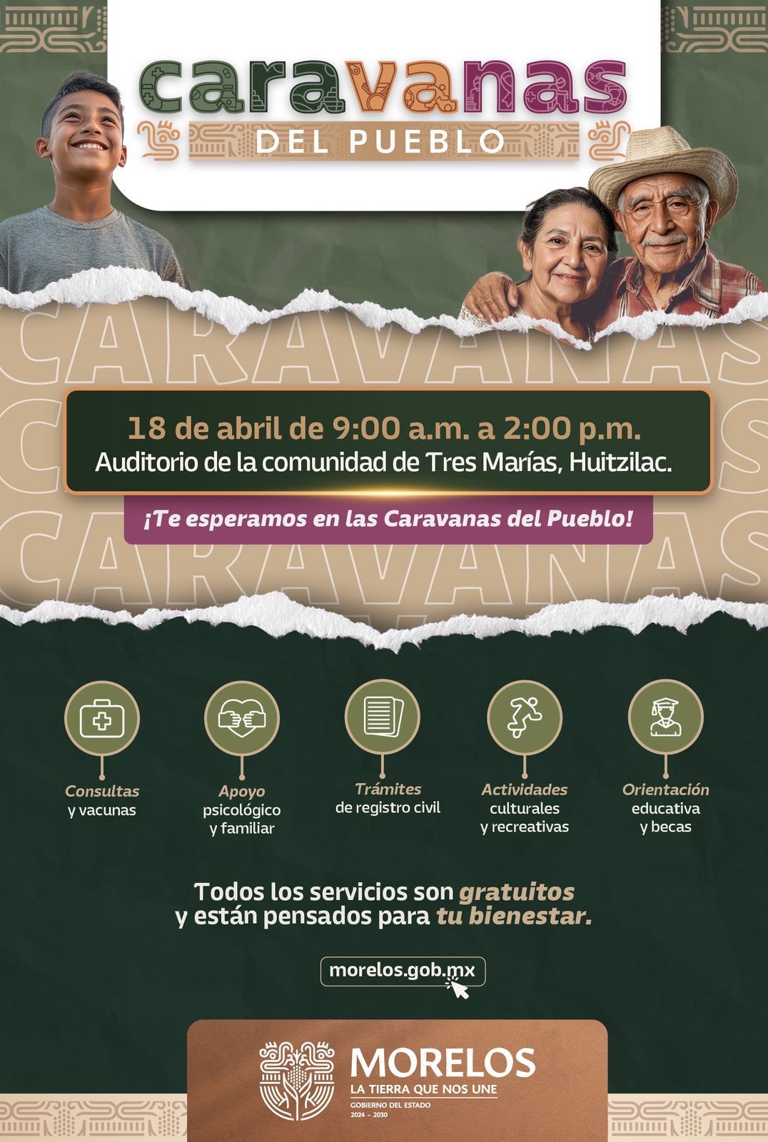 ACERCA GOBIERNO DE MARGARITA GONZÁLEZ SARAVIA SERVICIOS GRATUITOS A HUITZILAC CON CARAVANAS DEL PUEBLO