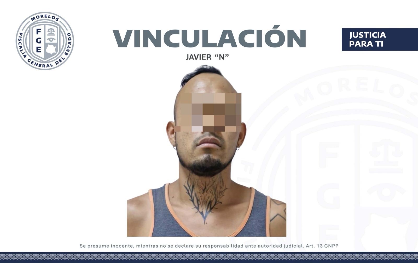 SUJETAN A PROCESO A MASCULINO POR FEMINICIDIO DE COMANDANTA DE JIUTEPEC