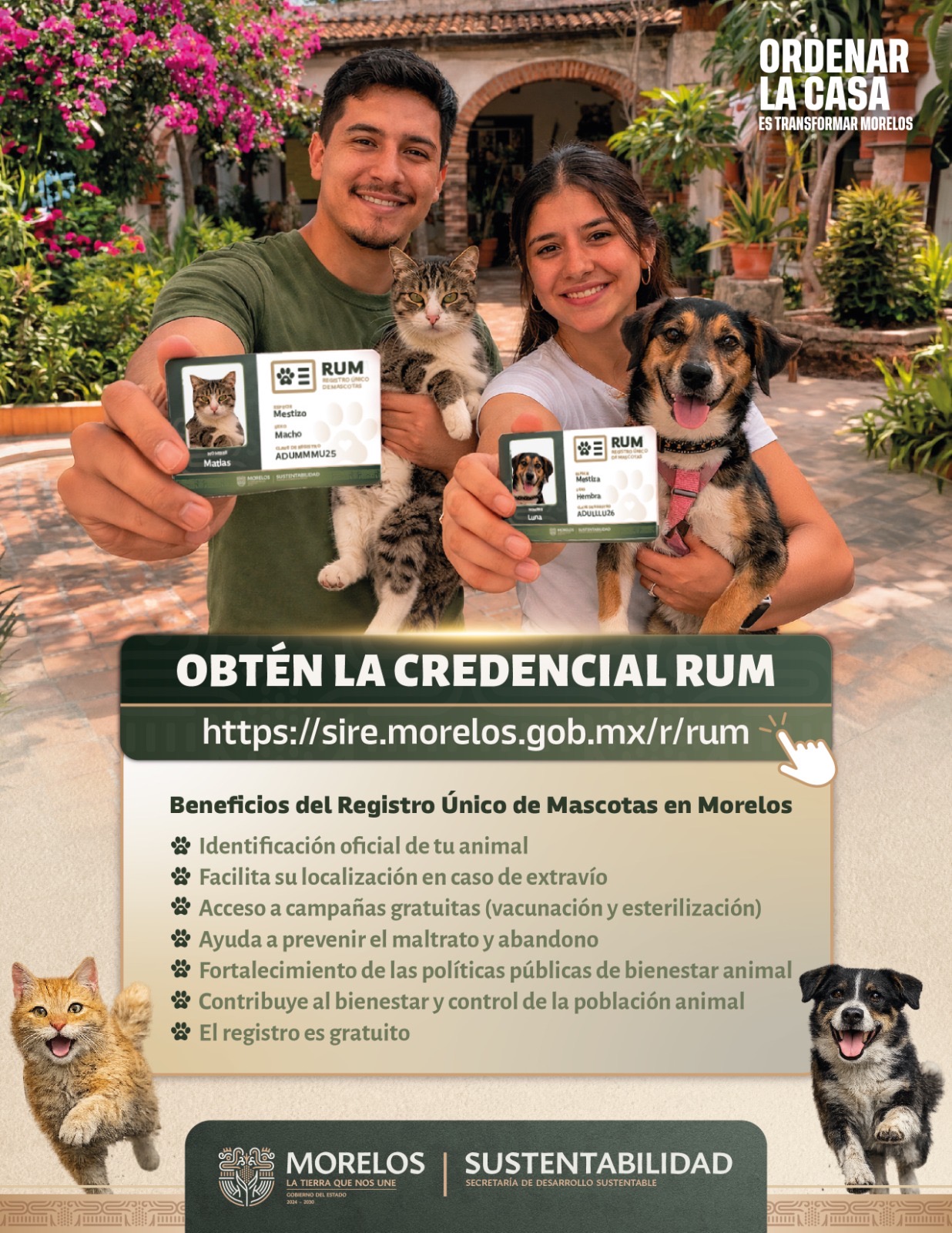 IMPULSA SDS EL REGISTRO ÚNICO DE MASCOTAS PARA FORTALECER EL BIENESTAR ANIMAL EN MORELOS