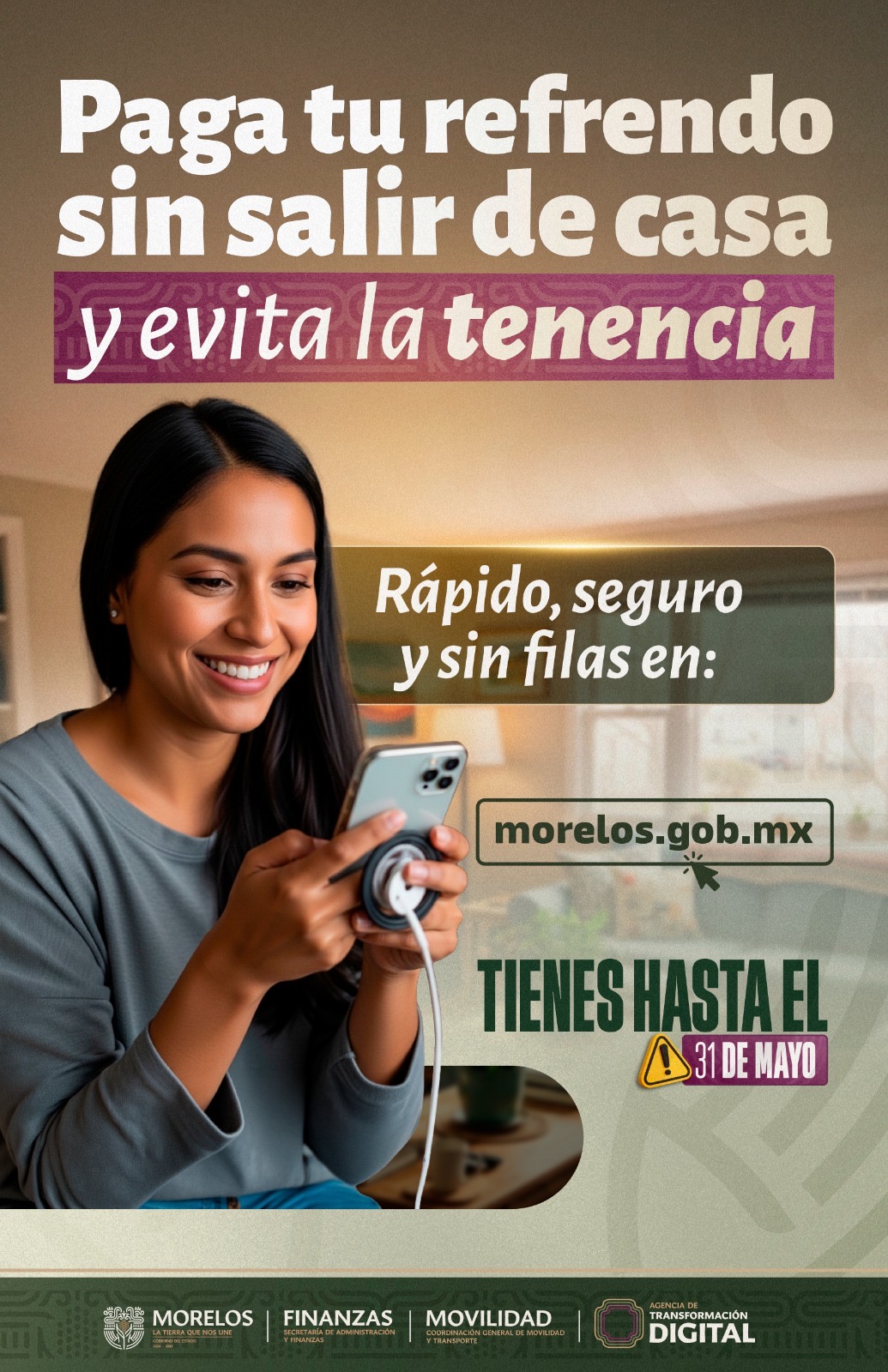 INVITA AGENCIA DE TRANSFORMACIÓN DIGITAL A PAGAR EL REFRENDO VEHICULAR DE FORMA FÁCIL Y RÁPIDA EN LÍNEA