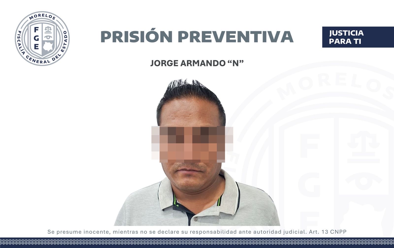 PRISIÓN PREVENTIVA PARA JORGE ARMANDO “N” POR SU PROBABLE RESPONSABILIDAD EN LOS DELITOS DE VIOLACIÓN, CORRUPCIÓN DE PERSONAS MENORES Y ABUSO SEXUAL AGRAVADO