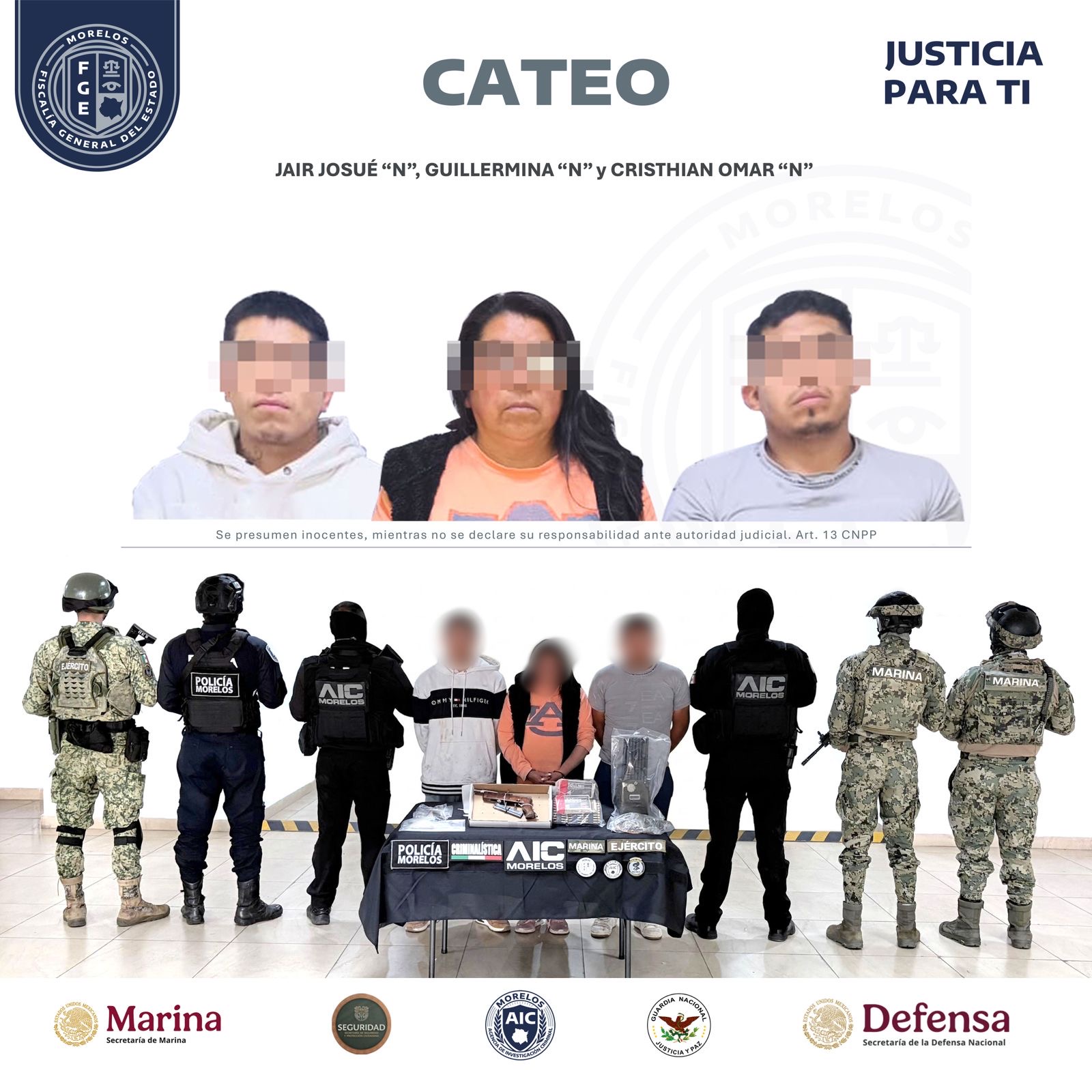 AIC CATEA VIVIENDA, PRESUNTAMENTE USADA PARA RESGUARDO DE DROGAS Y MUNICIONES PARA ARMAS DE FUEGO EN HUITZILAC