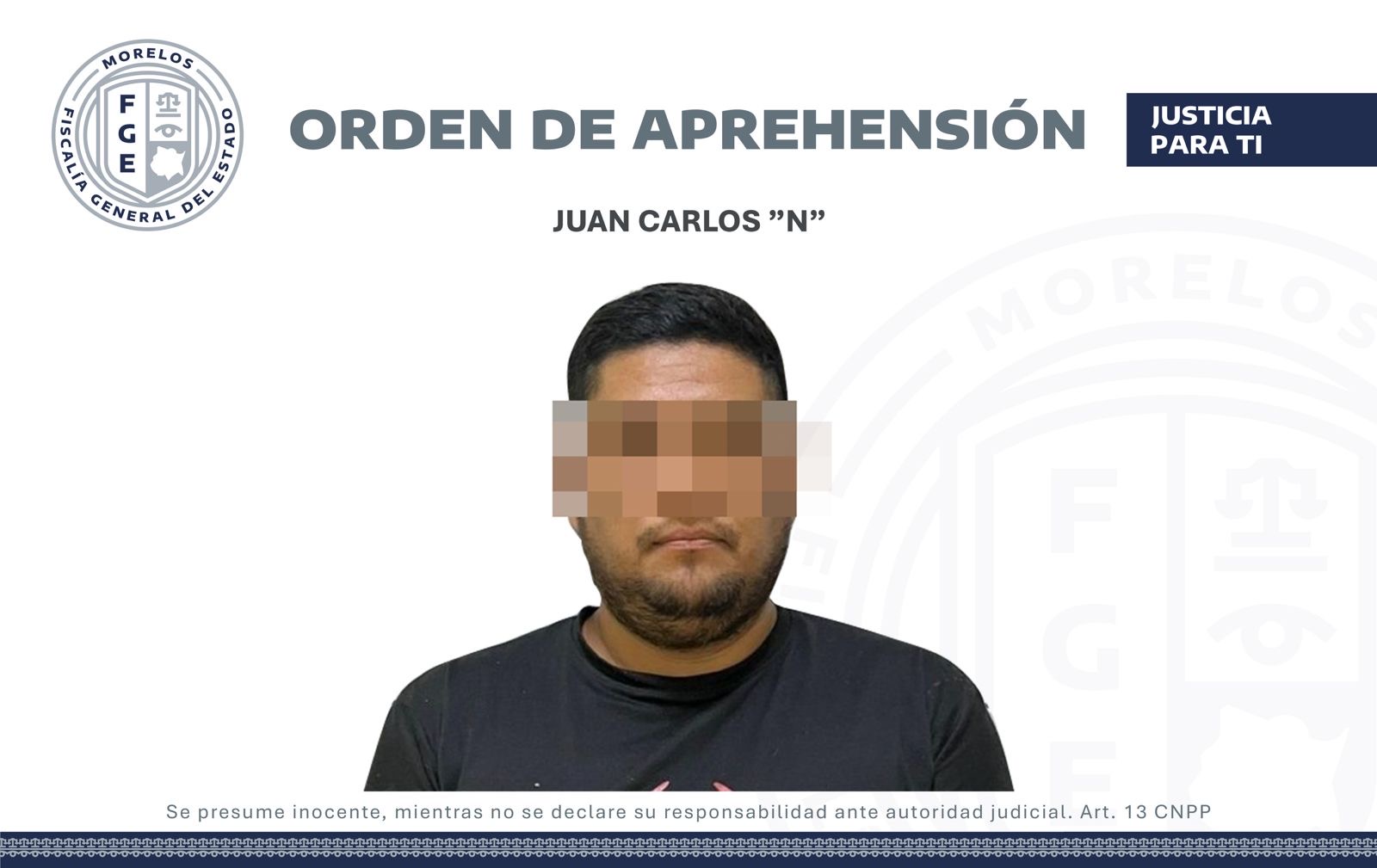 APREHENDEN A MASCULINO POR INCUMPLIR CON OBLIGACIONES DE ASISTENCIA ALIMENTARIA