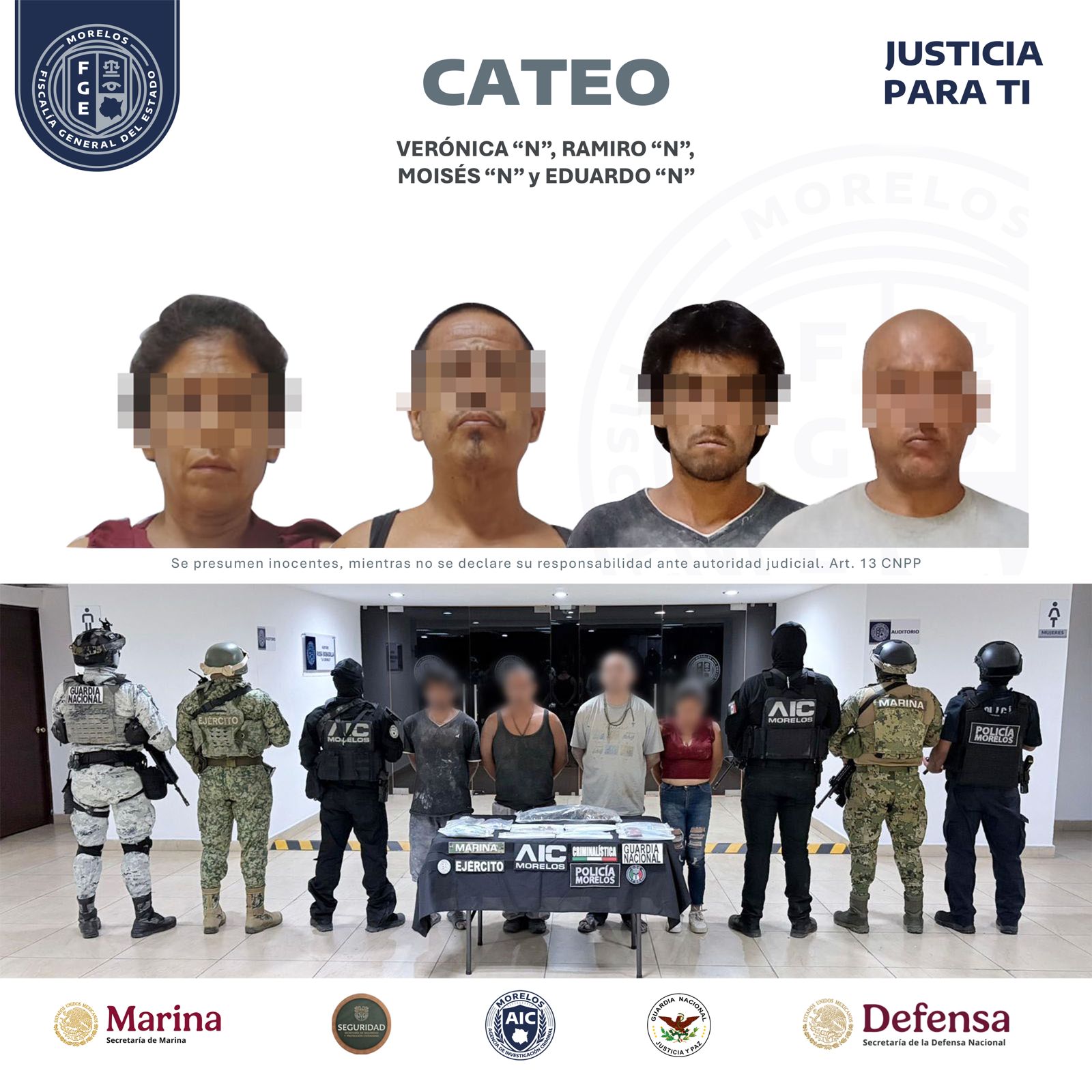 Capturan en Tepoztlán a banda de narcomenudistas