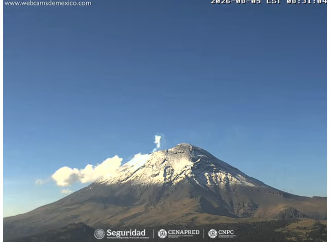 REPORTE MONITOREO DEL VOLCÁN POPOCATÉPETL