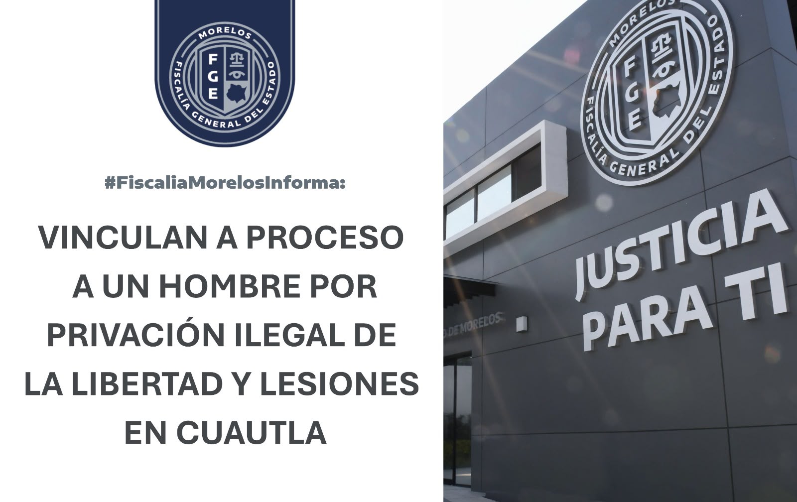 VINCULAN A PROCESO A UN HOMBRE POR PRIVACIÓN ILEGAL DE LA LIBERTAD Y LESIONES EN CUAUTLA