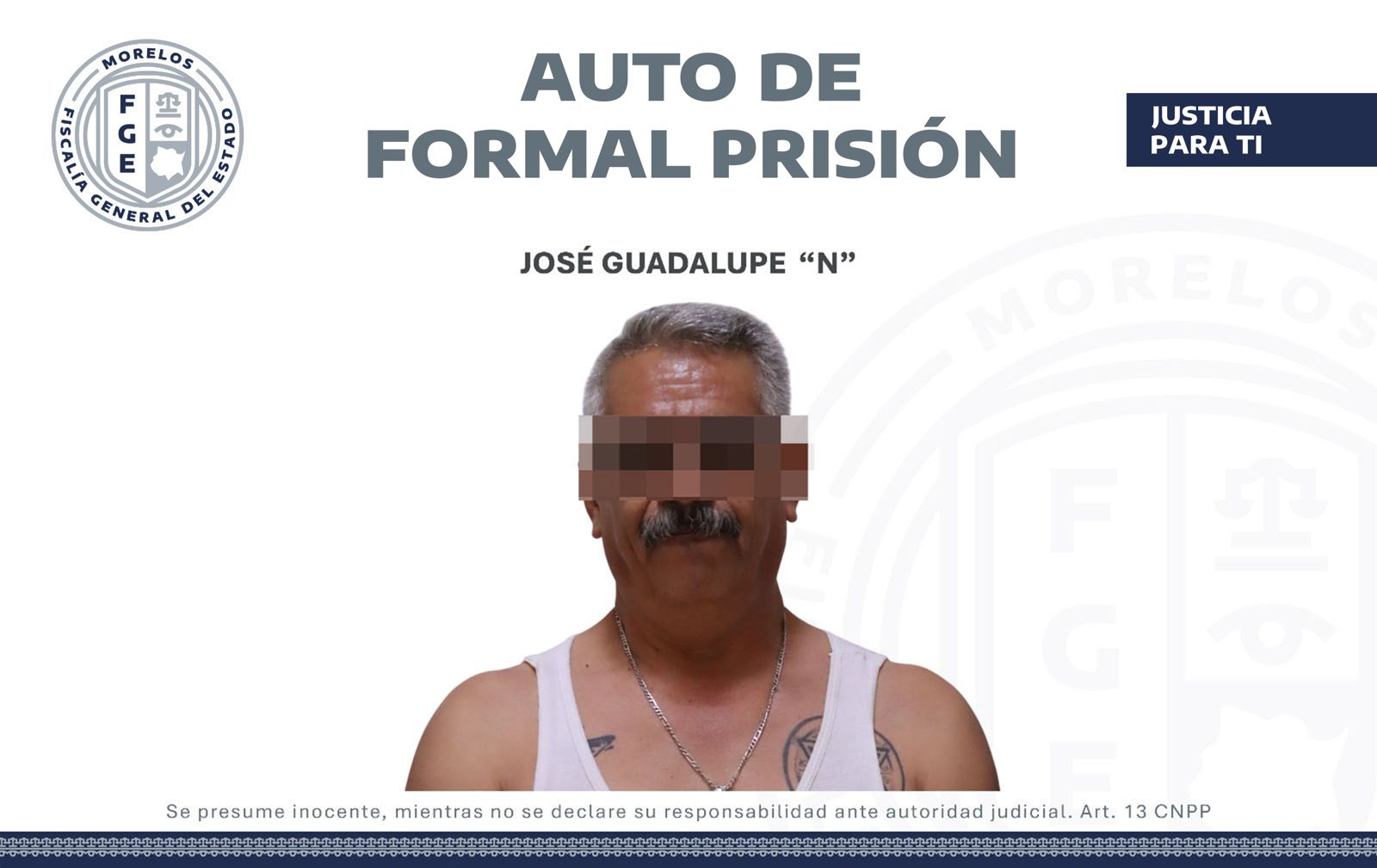 DECRETAN AUTO DE FORMAL PRISIÓN CONTRA EX AGENTE JUDICIAL POR TORTURA
