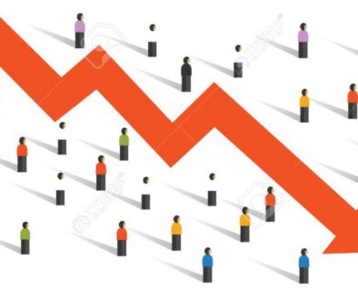 arrow down crisis economy people crowd around people falling chart economy investment