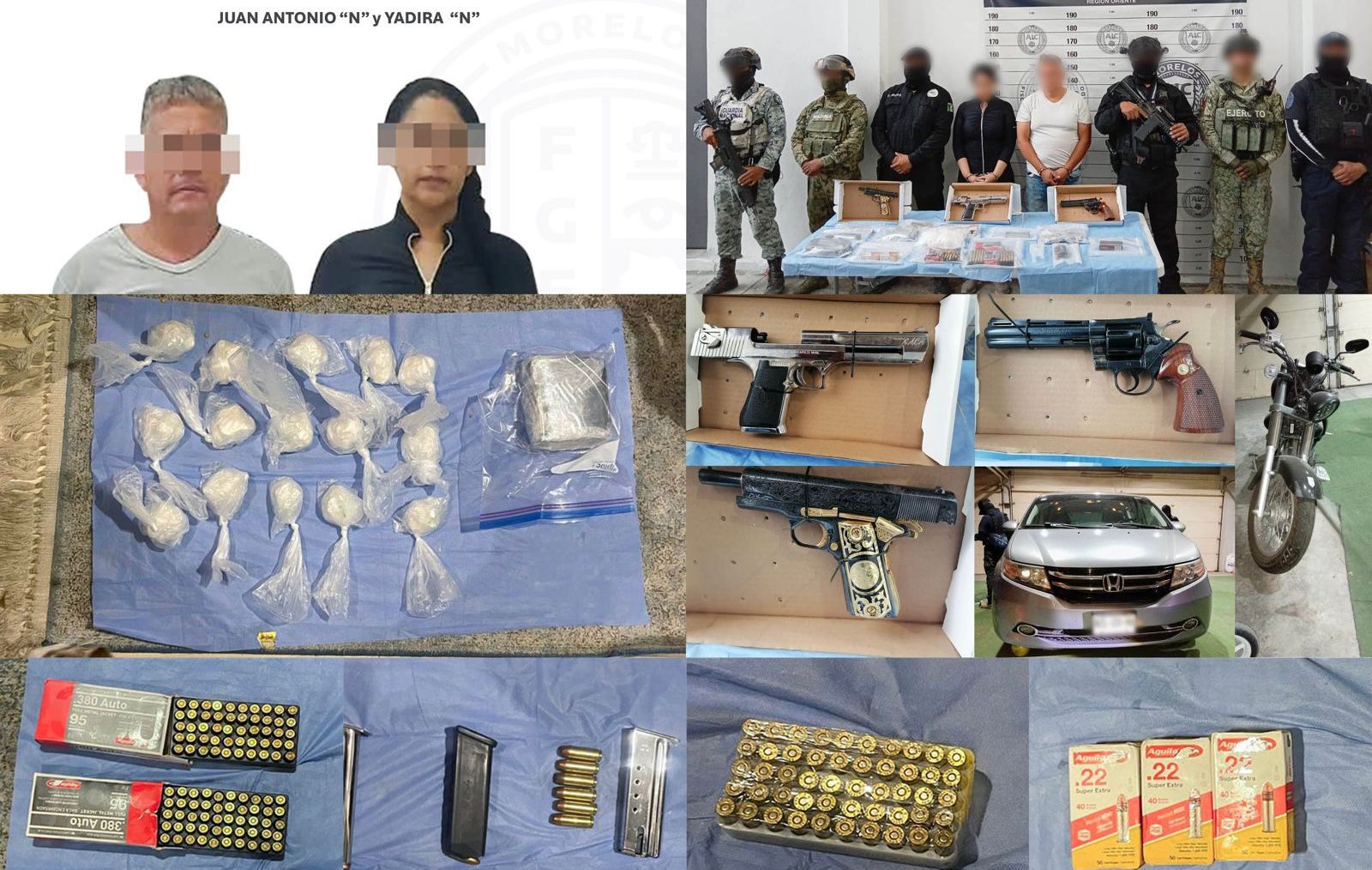 CATEOS SIMULTÁNEOS EN CUAUTLA Y YAUTEPEC ASEGURAN ARMAS Y DROGA
